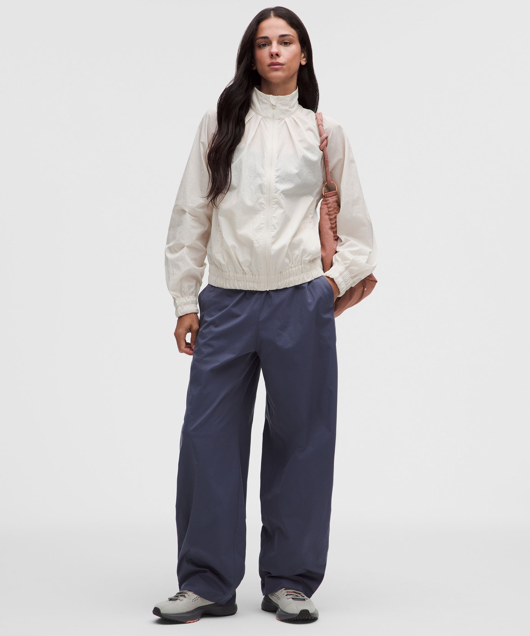 Lightweight Pleated Track Jacket
