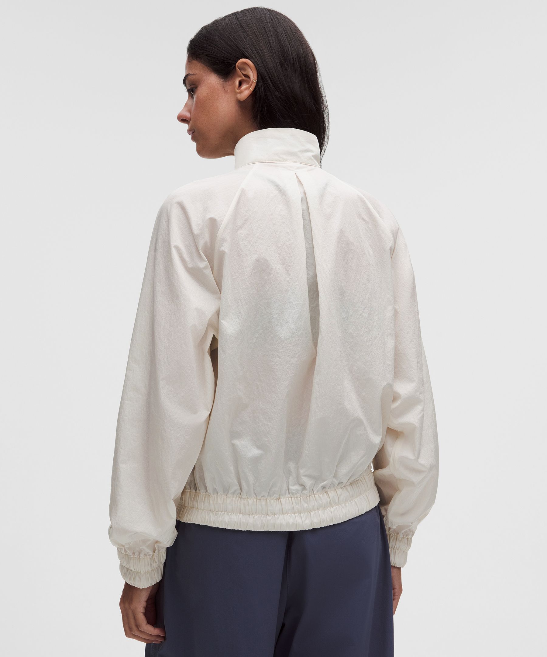 Lightweight Pleated Track Jacket