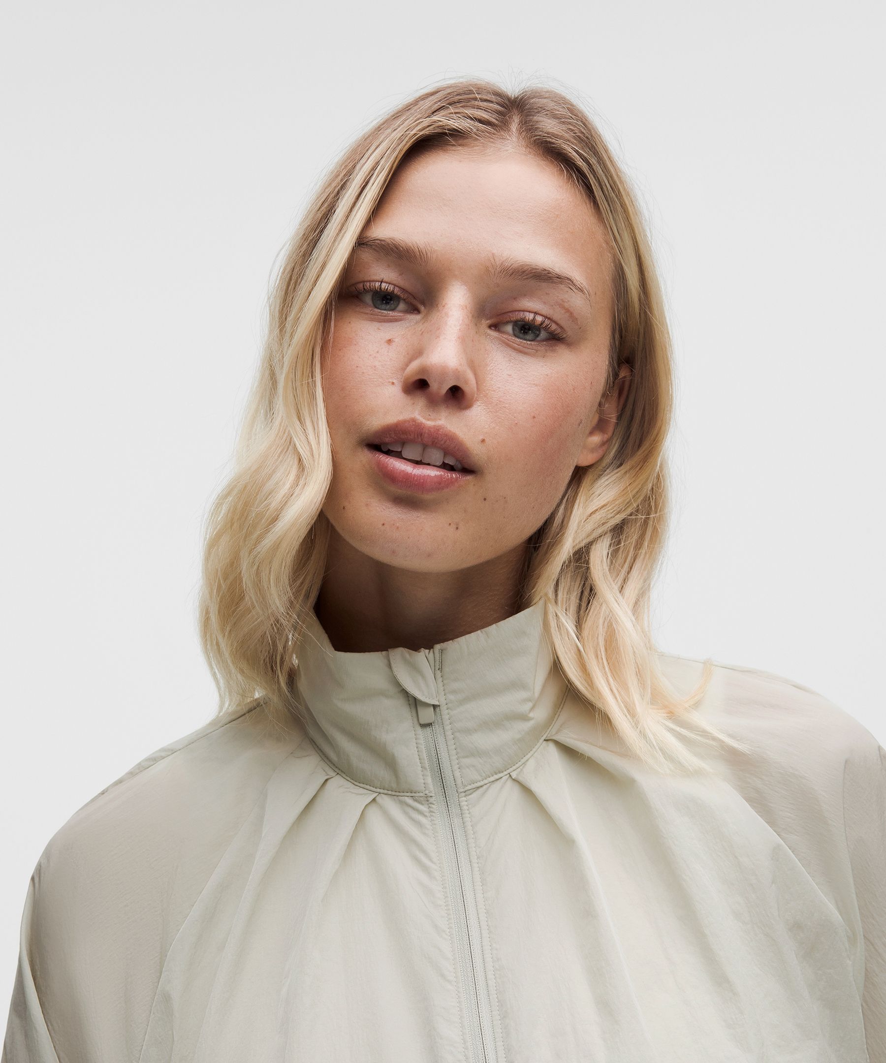 Lightweight Pleated Track Jacket