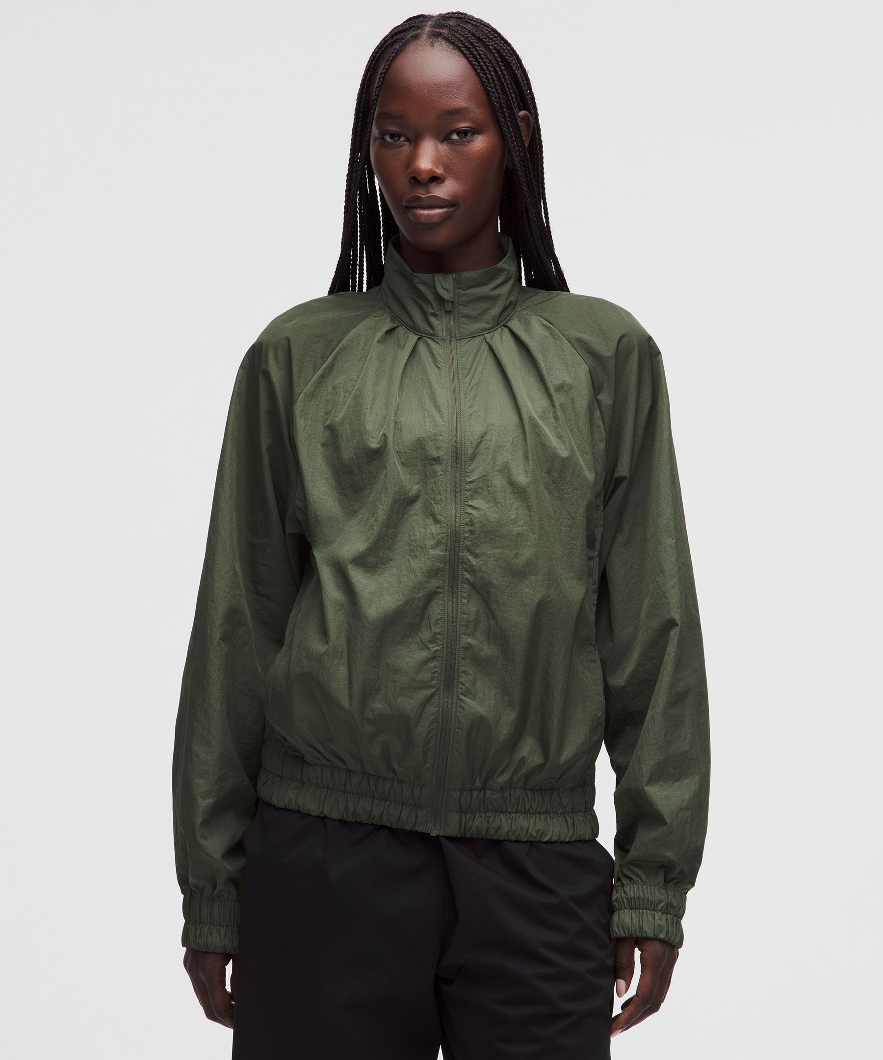 Lightweight Pleated Track Jacket