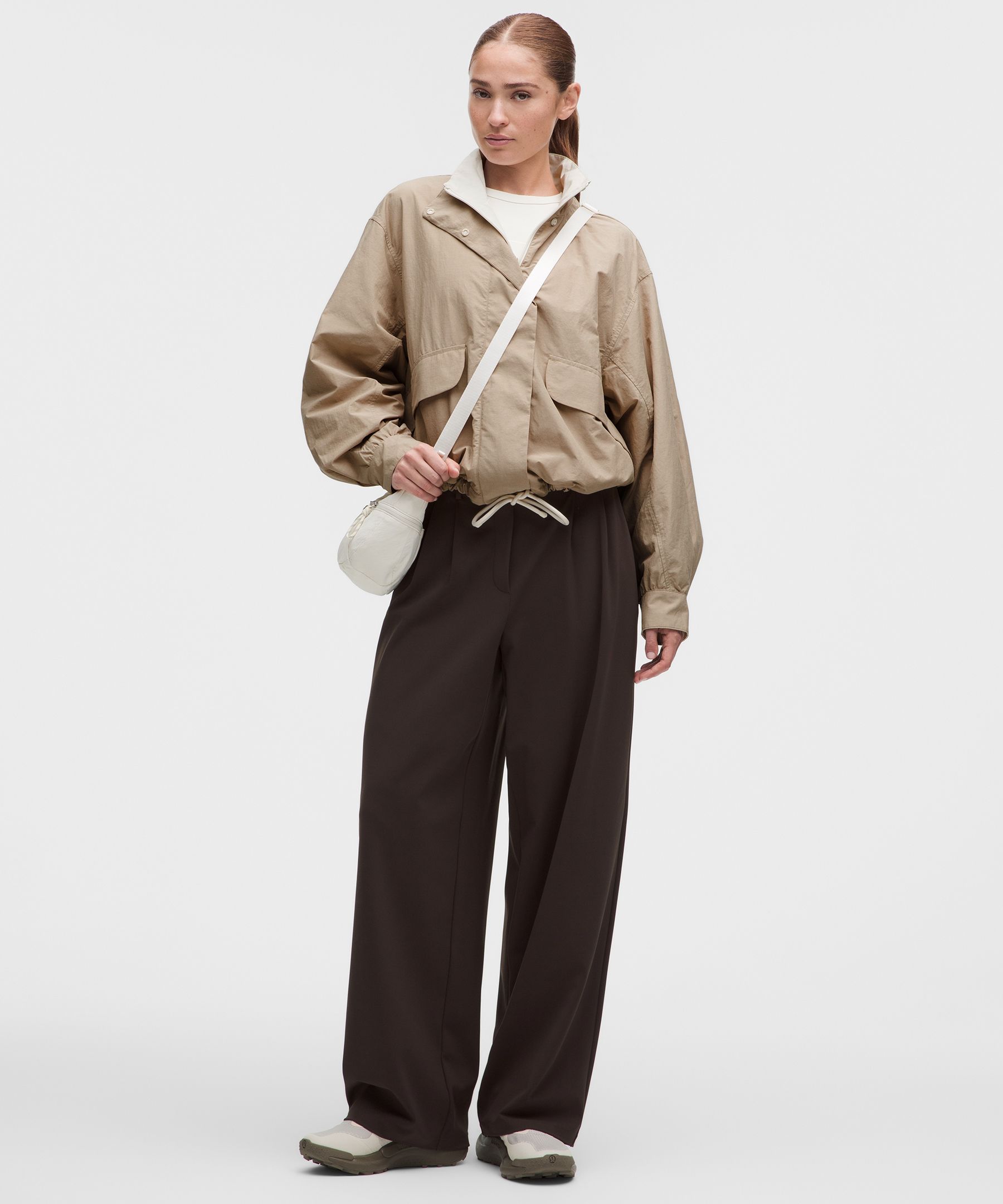 Oversized Cinch-Hem Reversible Jacket