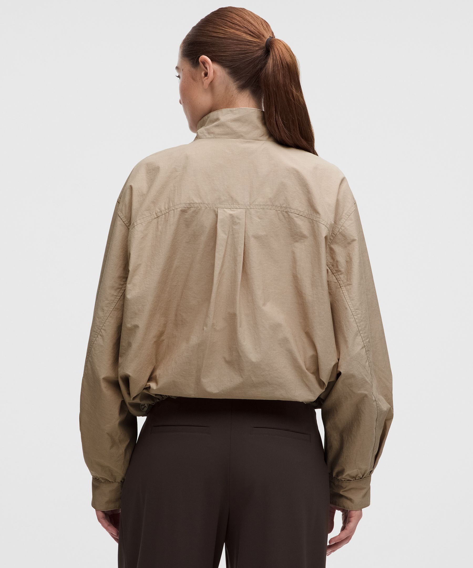 Oversized Cinch-Hem Reversible Jacket