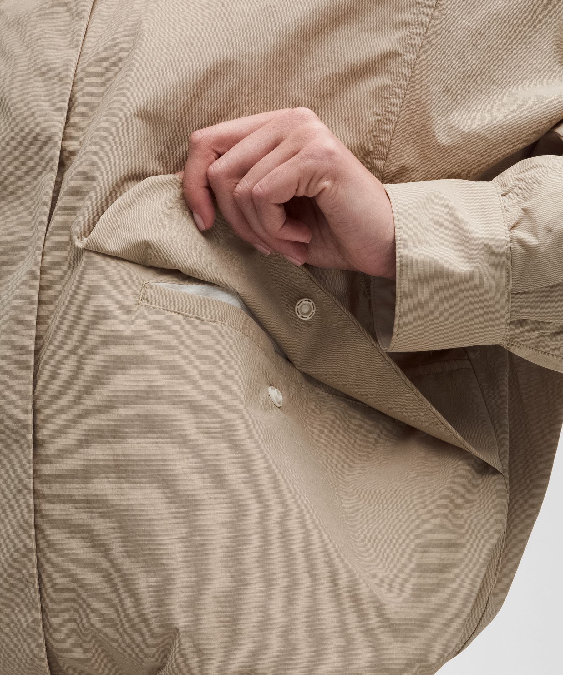 Oversized Cinch-Hem Reversible Jacket