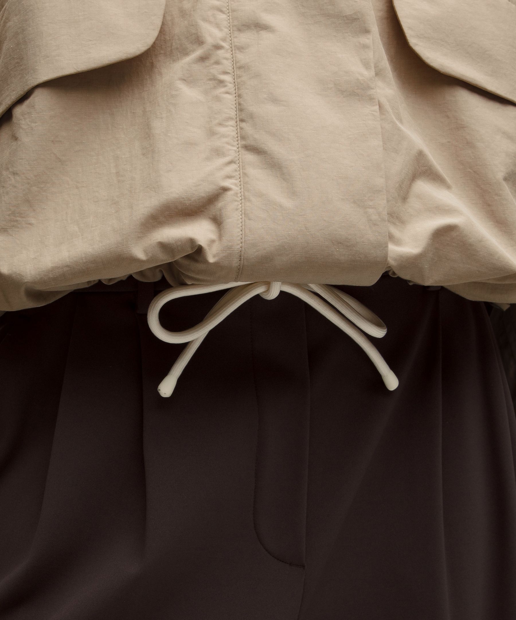 Oversized Cinch-Hem Reversible Jacket