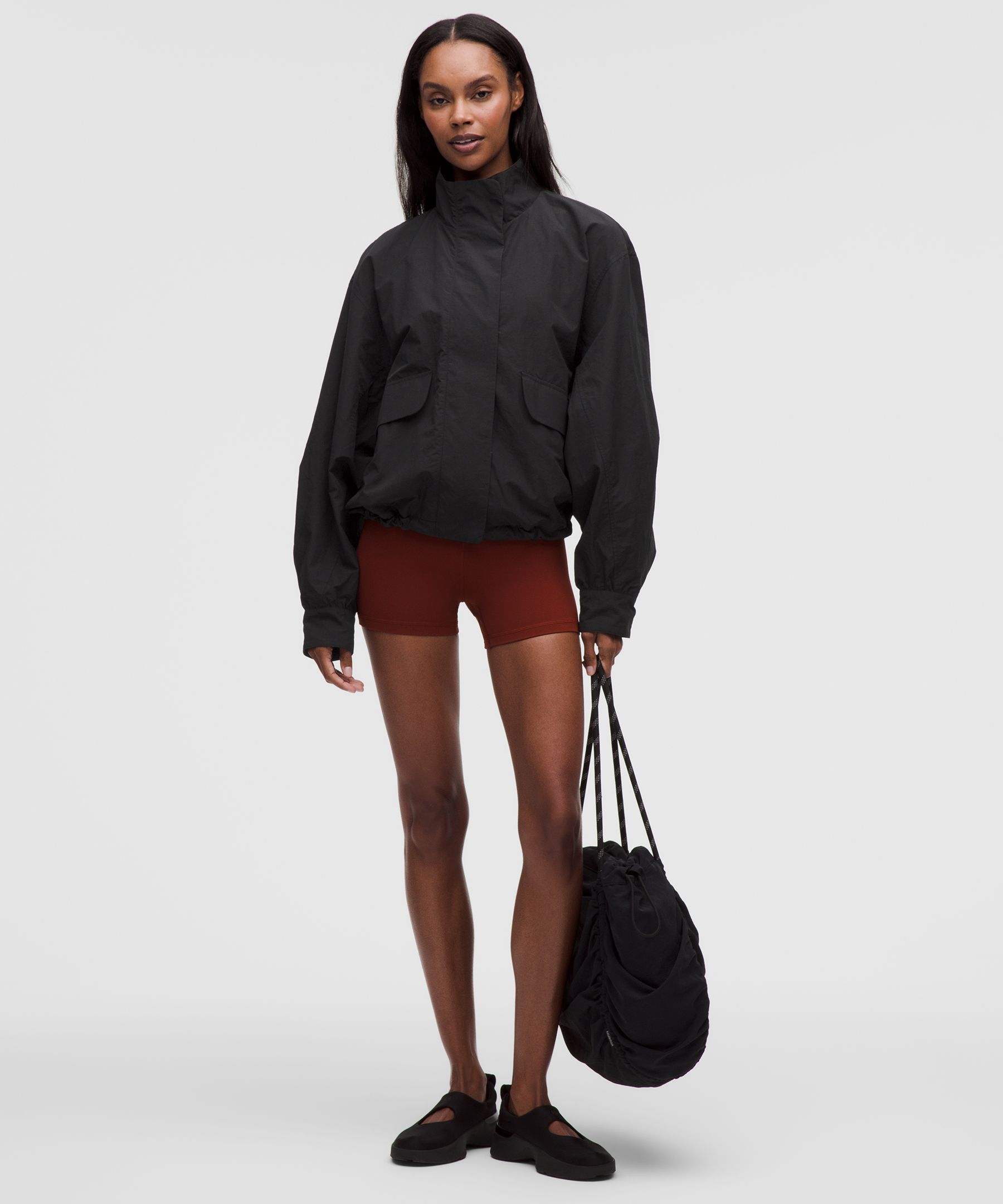 Oversized Cinch-Hem Reversible Jacket