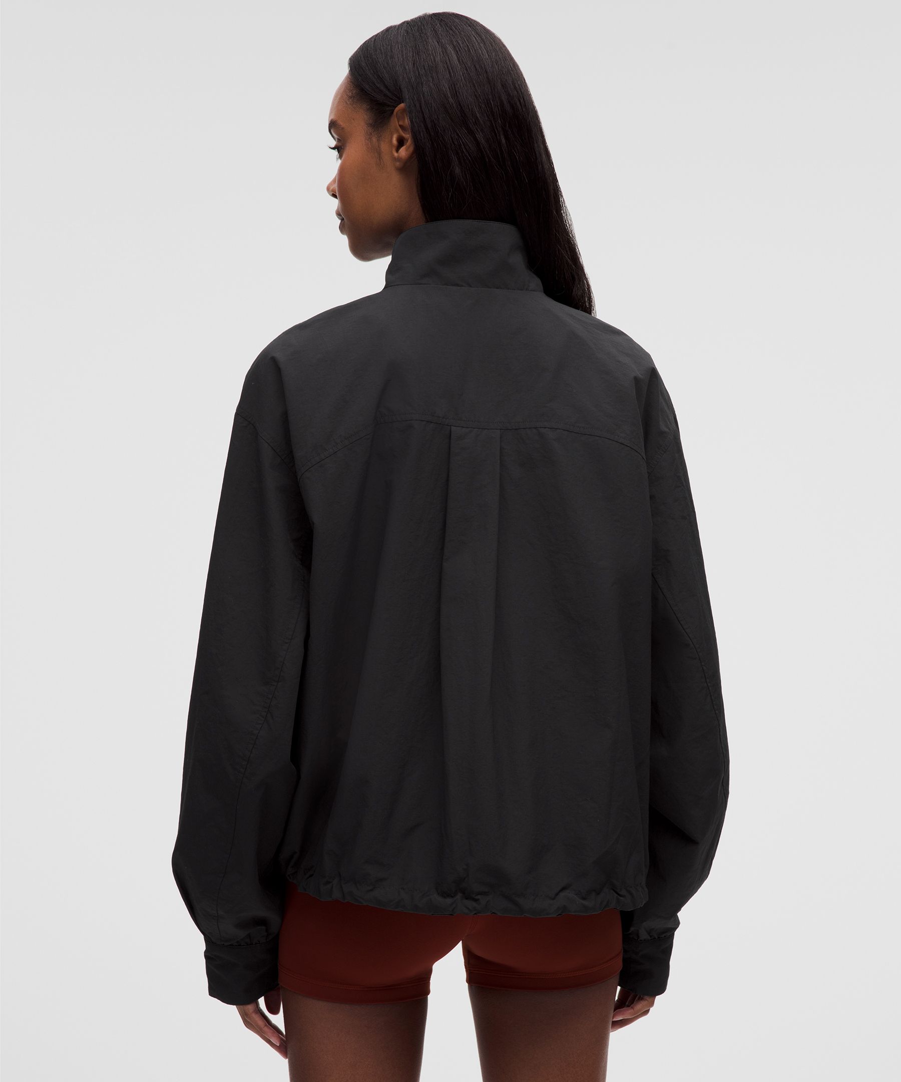 Oversized Cinch-Hem Reversible Jacket