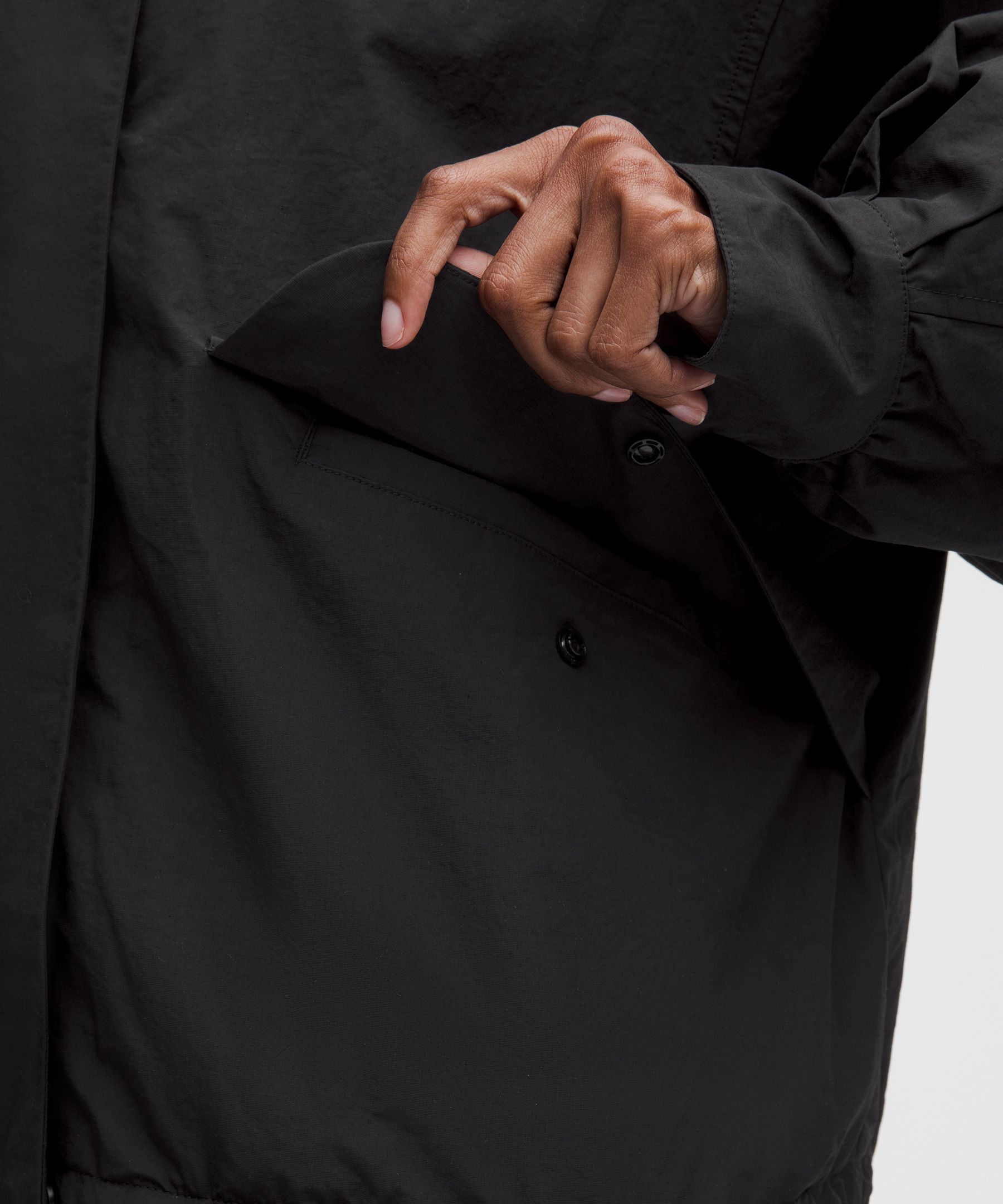 Oversized Cinch-Hem Reversible Jacket