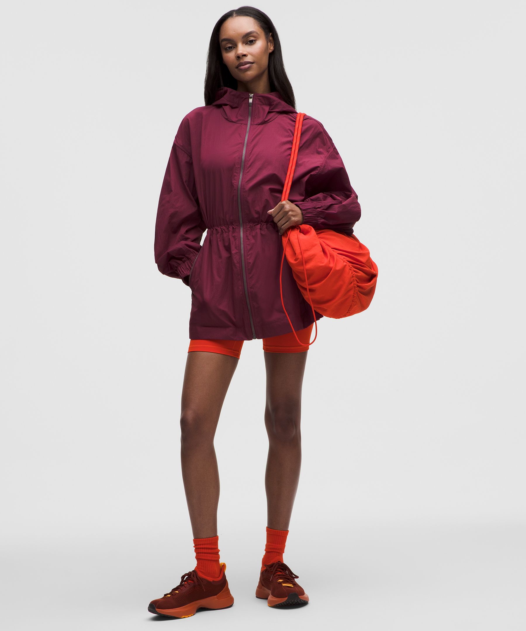 UV-Protective Cinch-Waist Oversized-Fit Jacket