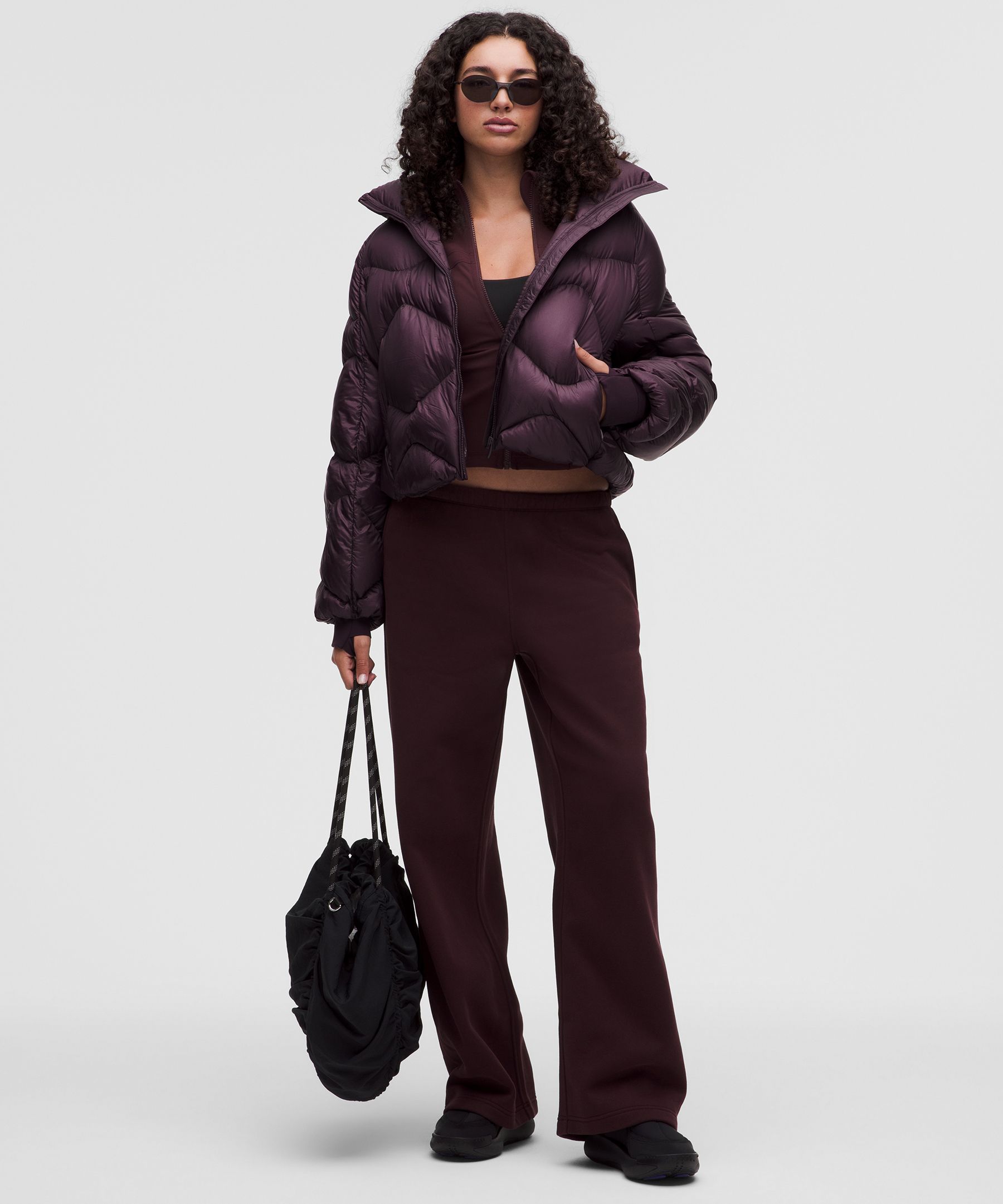 Women's Featherweight Cropped Quilted Puffer - Purple