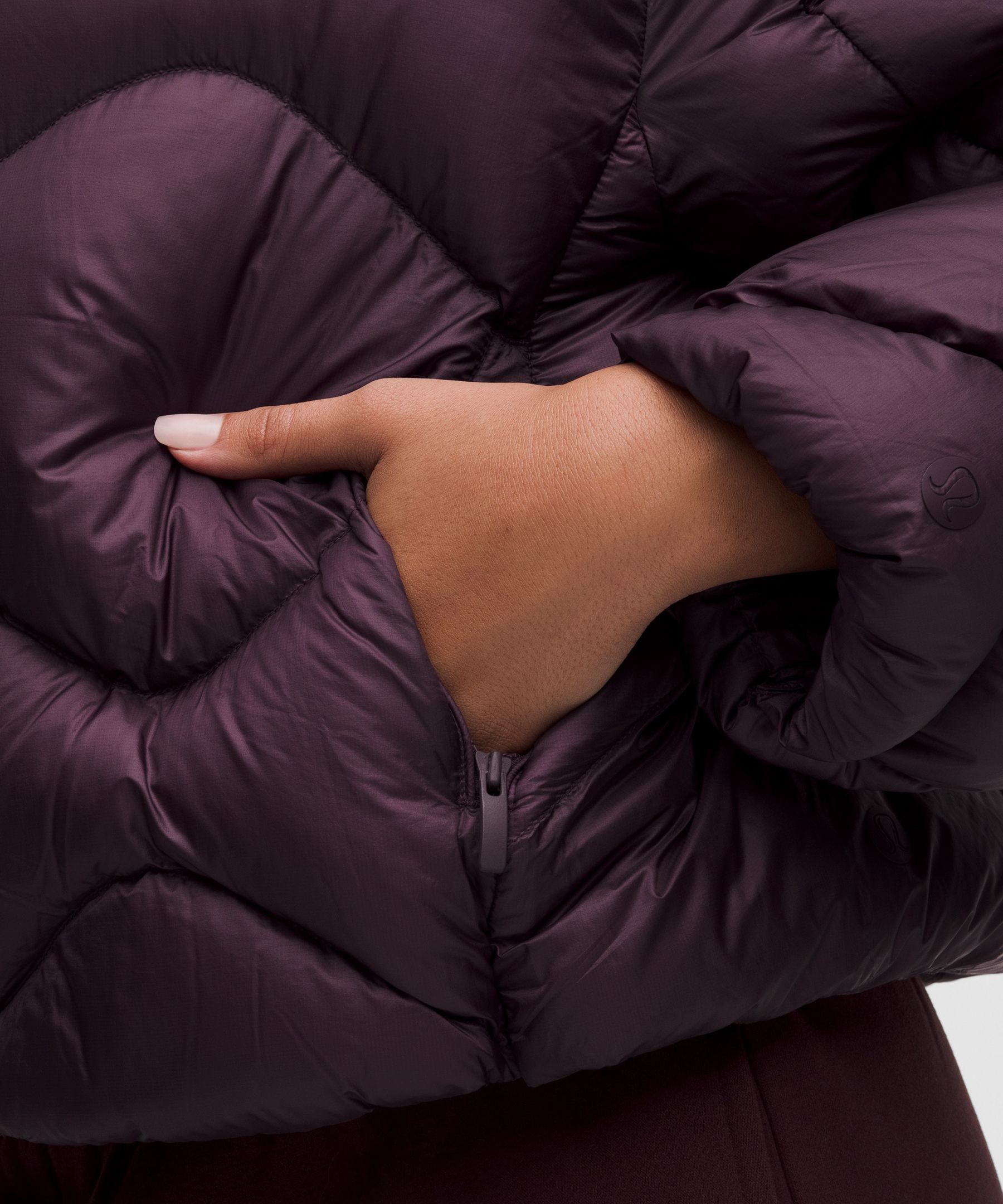 Women's Featherweight Cropped Quilted Puffer - Purple