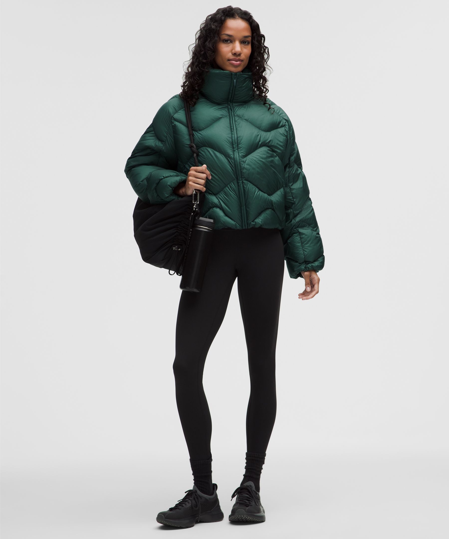 Women's Featherweight Cropped Quilted Puffer - Green