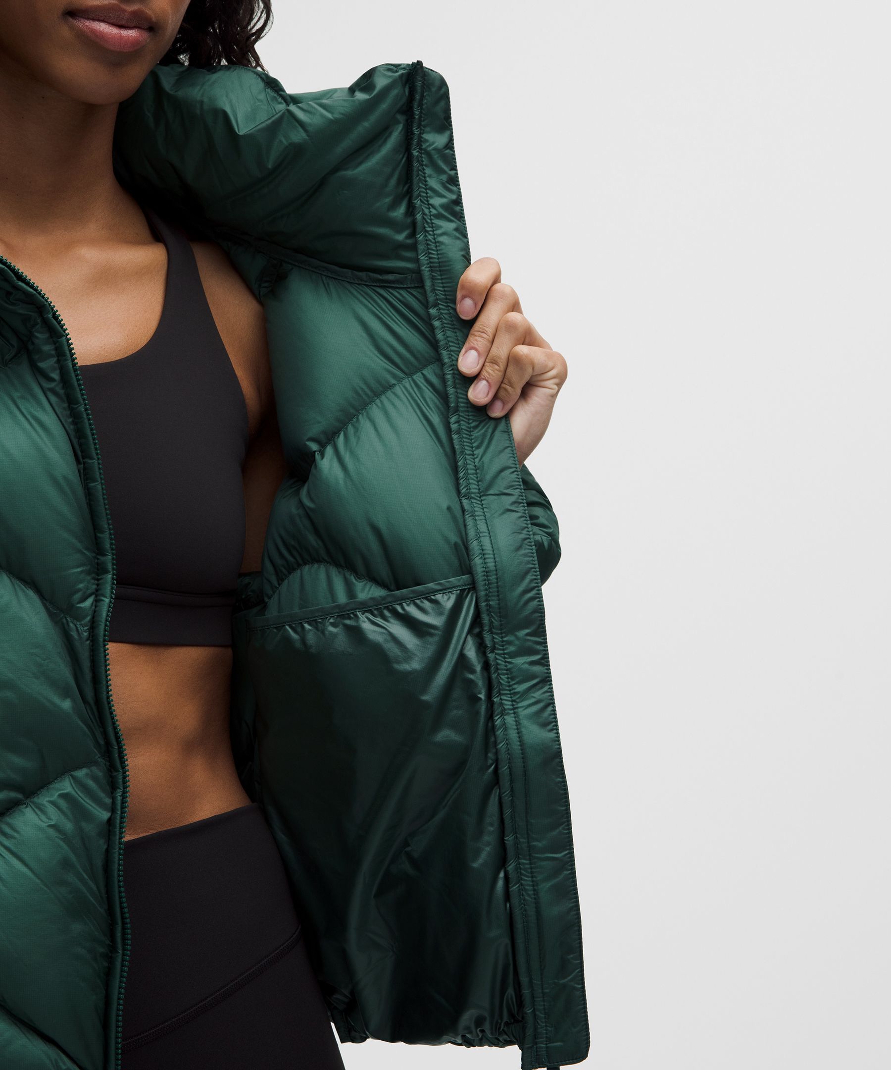 Women's Featherweight Cropped Quilted Puffer - Green