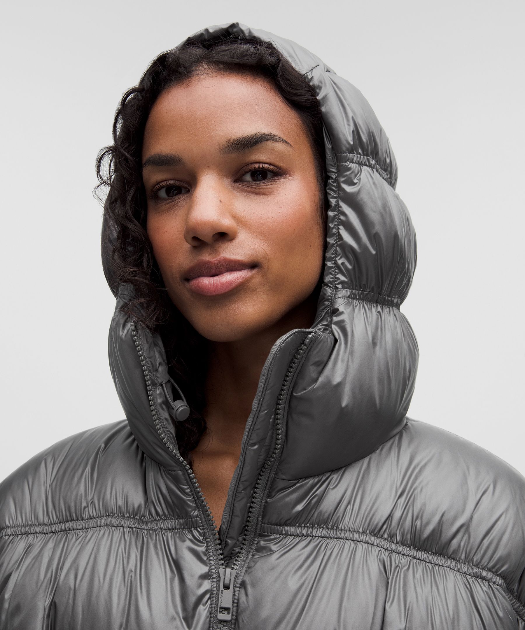 Soft Shine Hooded Down Puffer