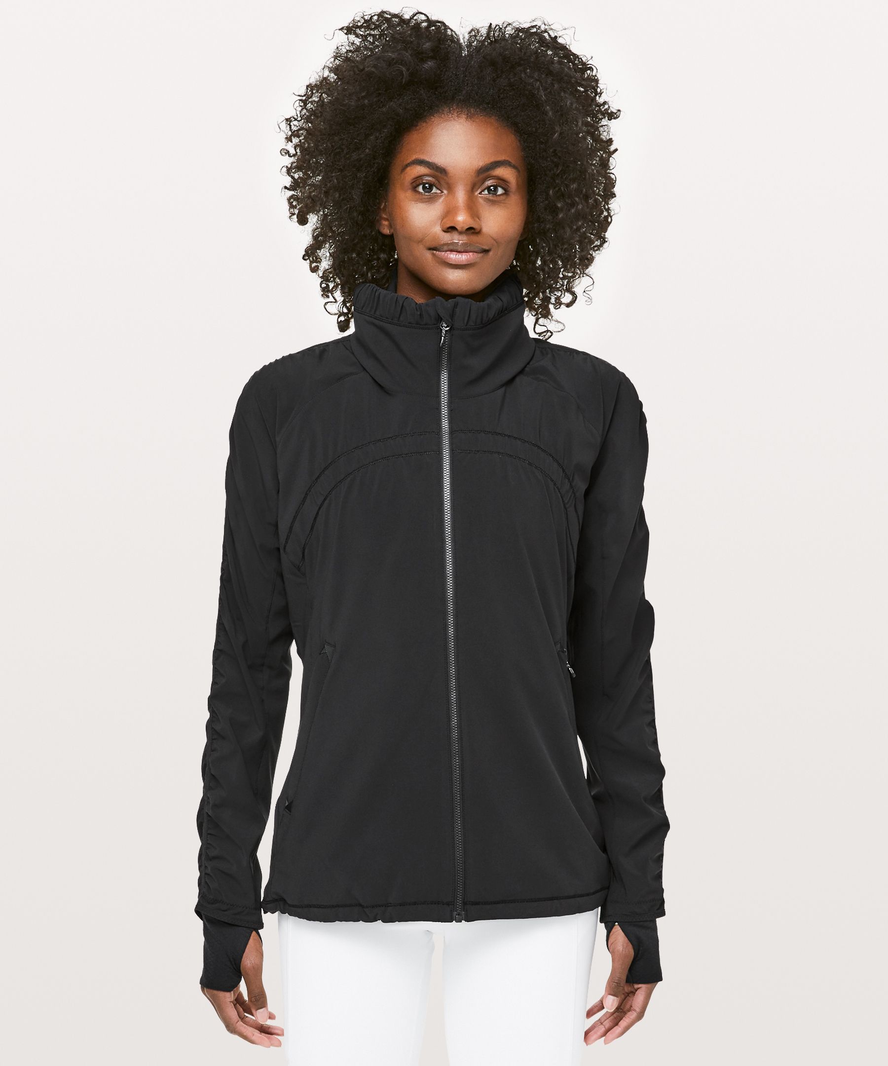 Lululemon Define Thumb-slot Zip-fastening Jacket In Black