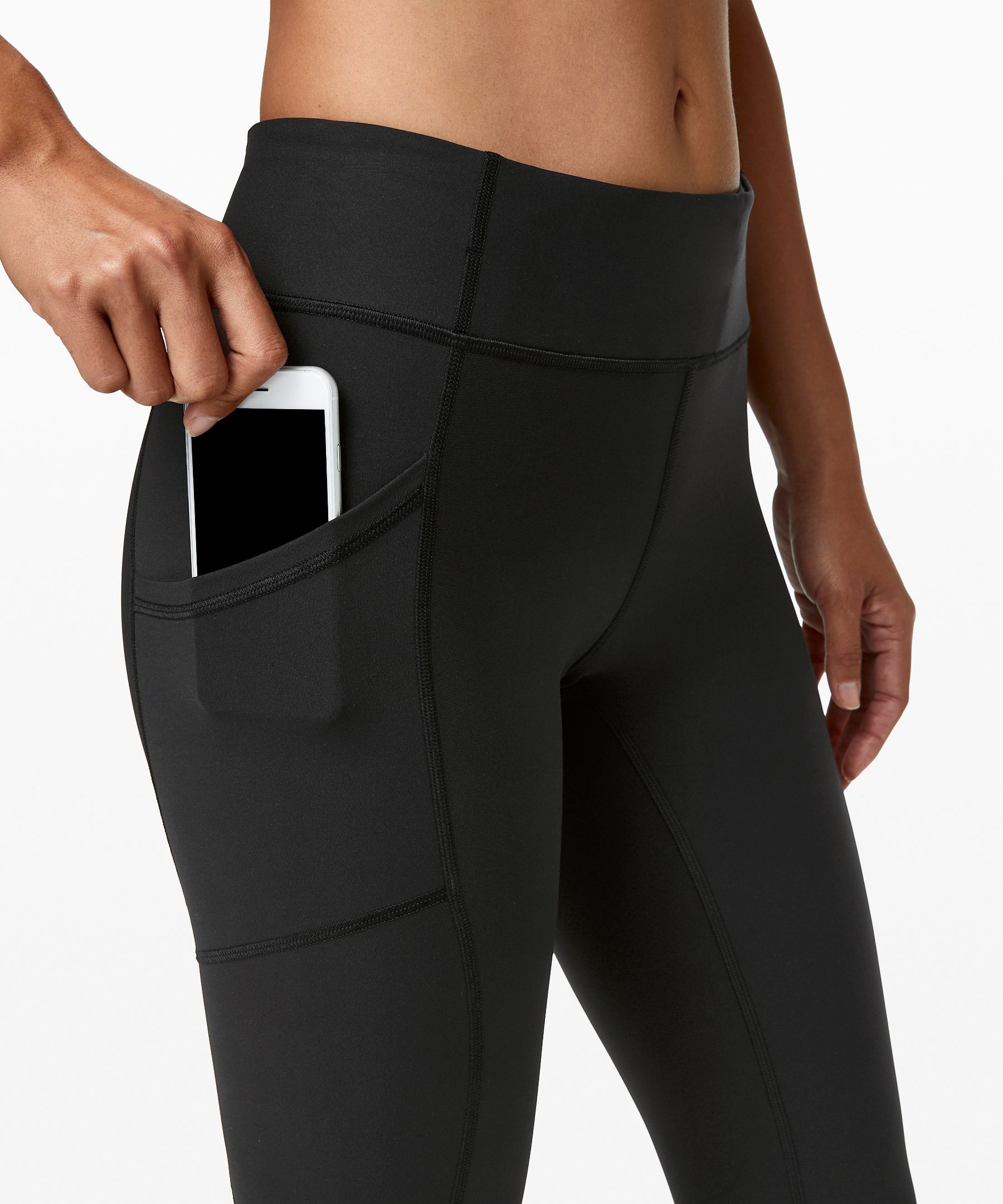 Lululemon Tight Stuff Tight •• Black & Reflective Size 6 - $108 - From  Morgan