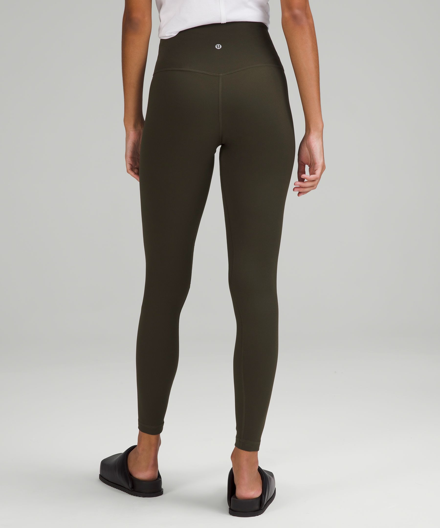 Olive green lululemon leggings sale