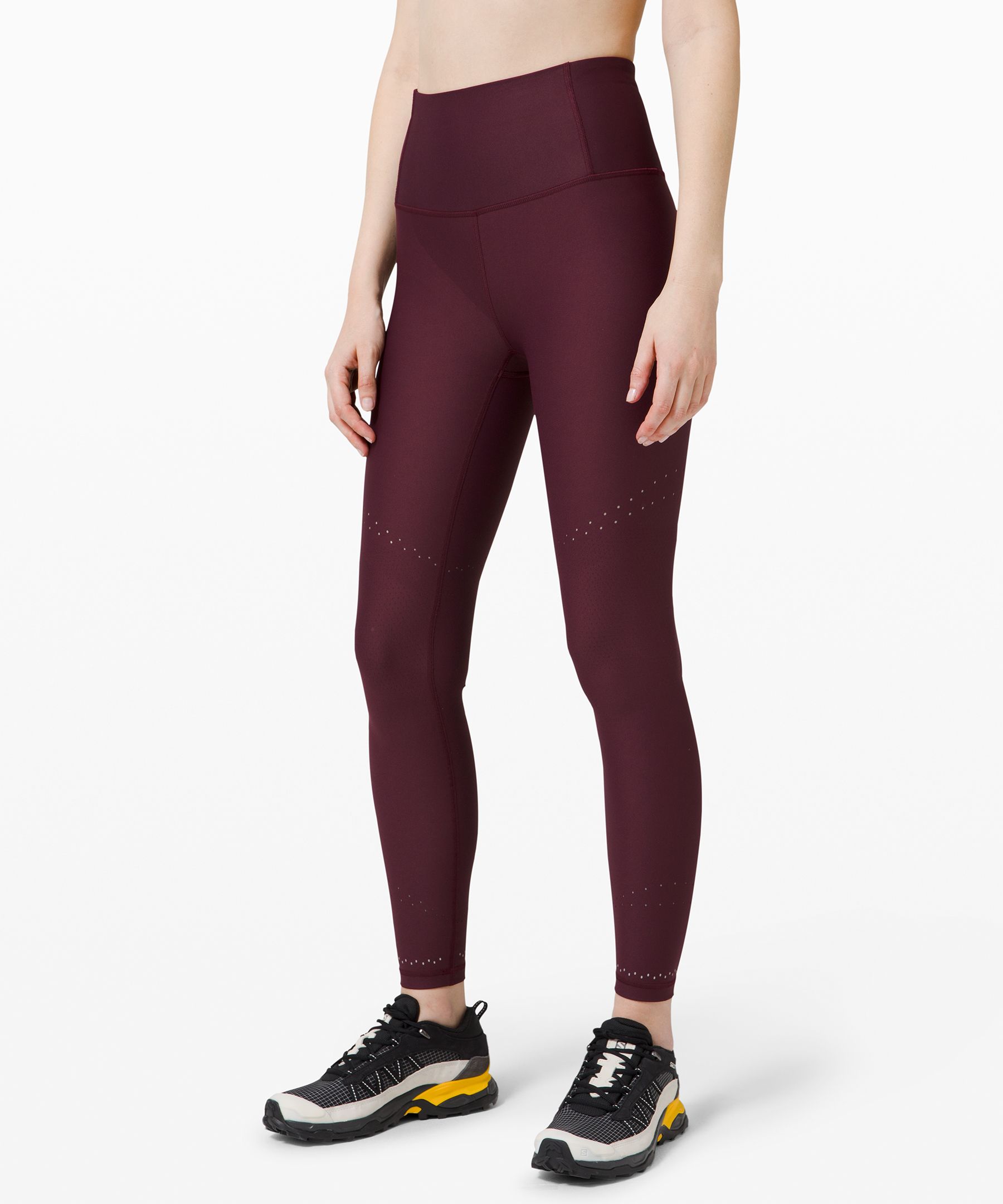 Lululemon Zoned In Tight *27" In Burgundy