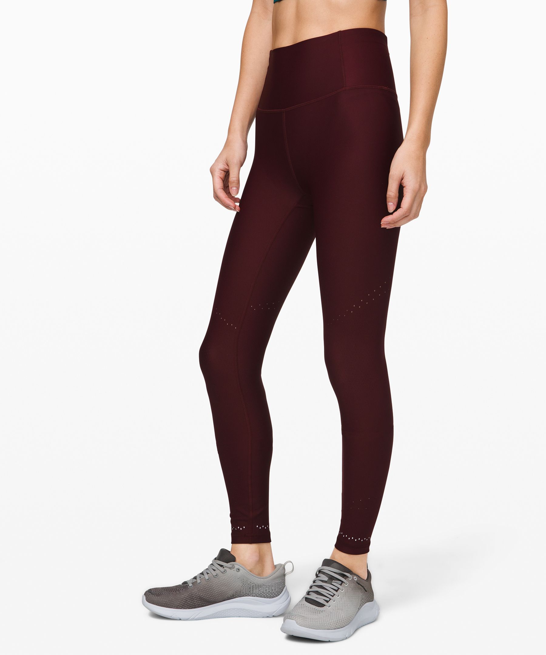 Lululemon Zoned In Tight *27" In Garnet