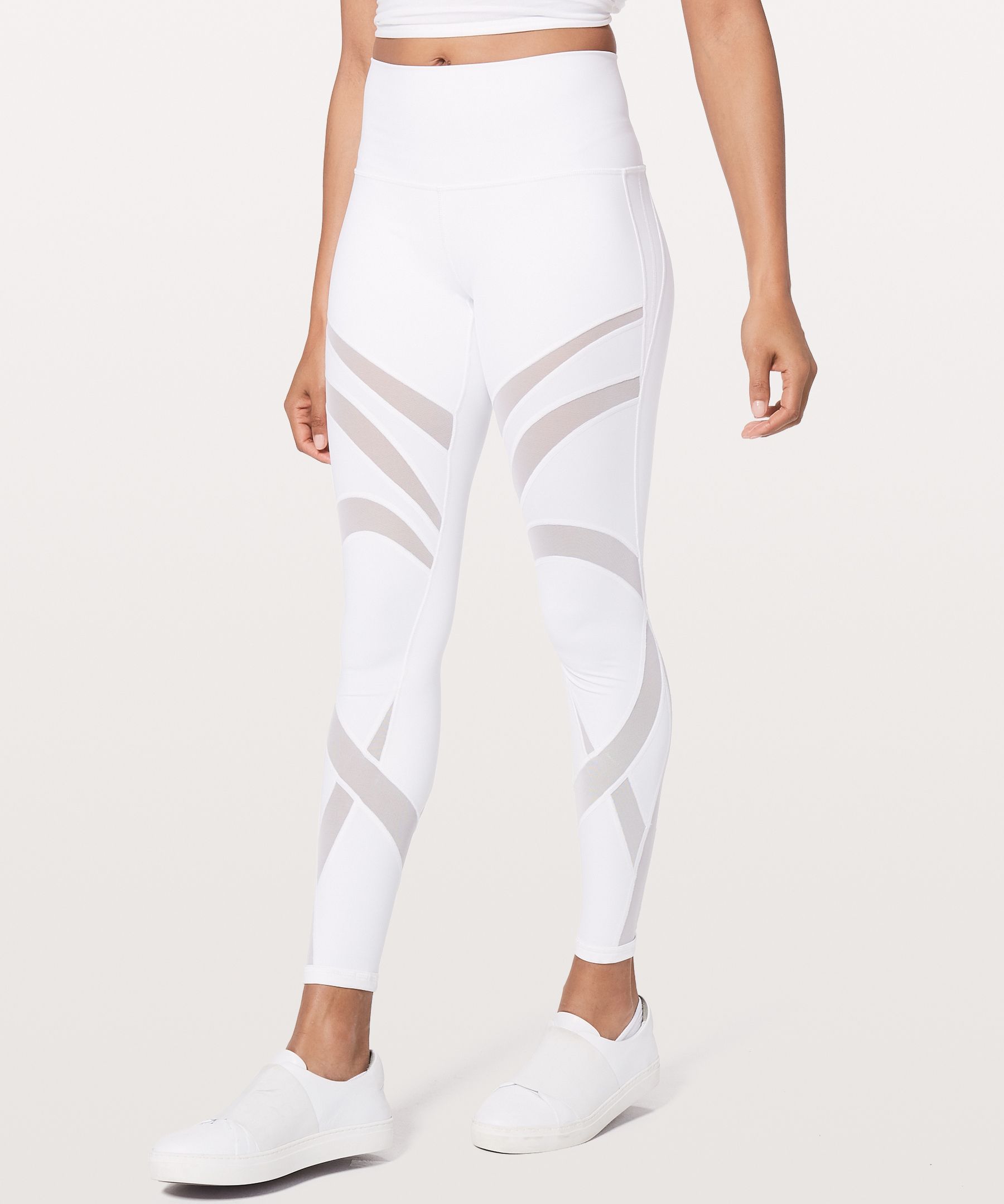 White best sale mesh leggings