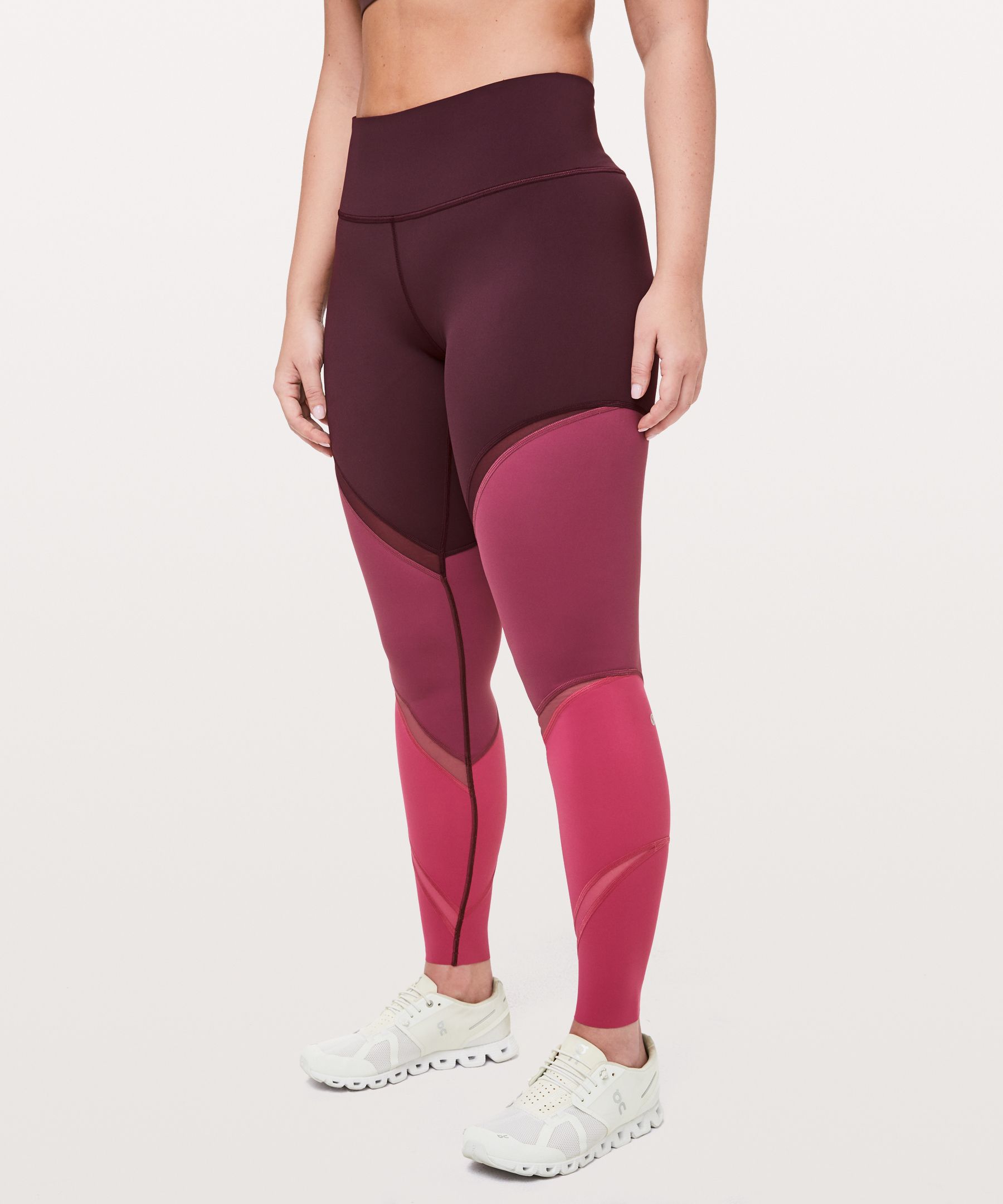 Lululemon Colour Me Ombre Tight 28" In Dark Adobe/blush Berry/violet Red