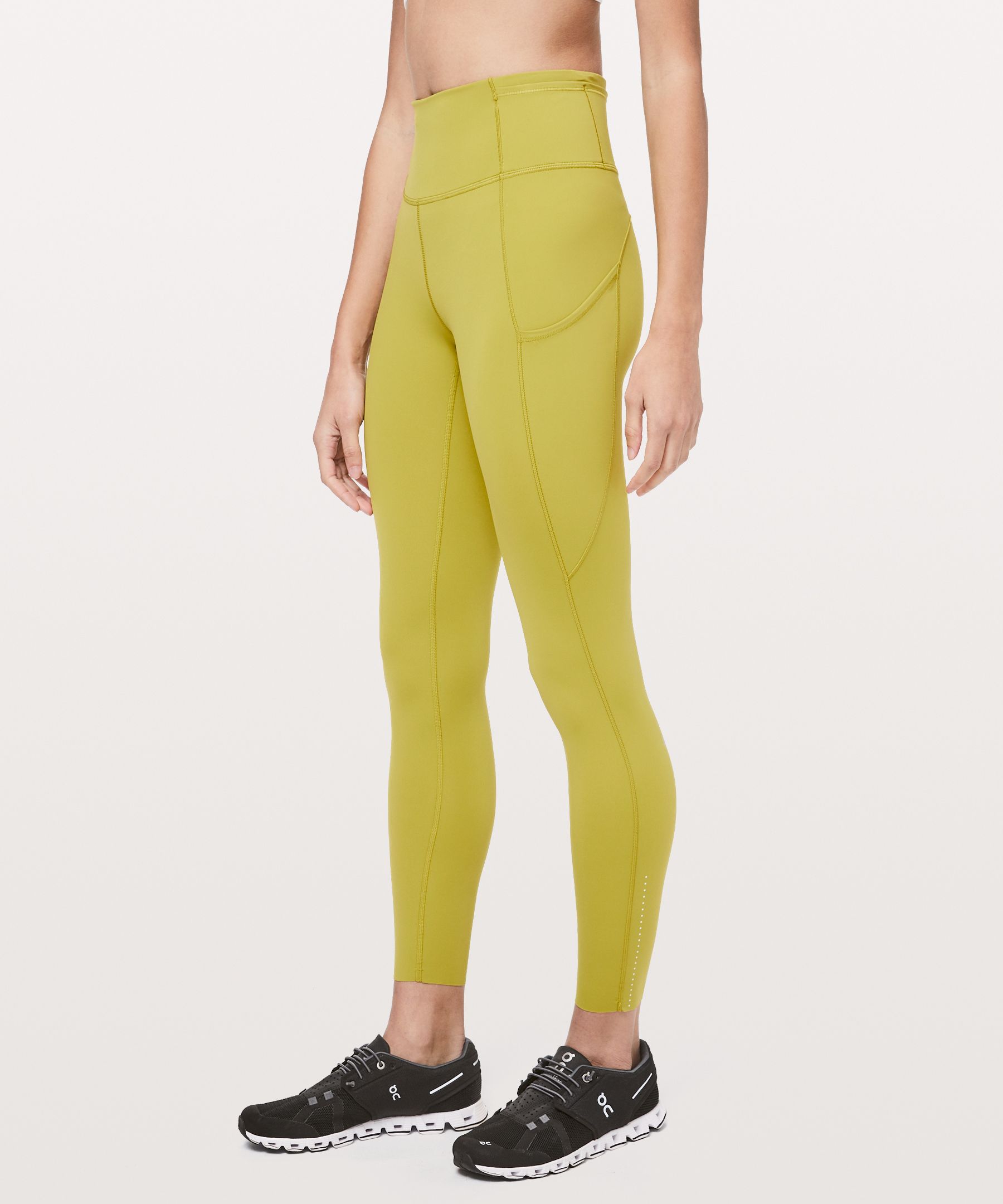 Lululemon Fast And Free Tight Ii 25" *nulux In Golden Lime