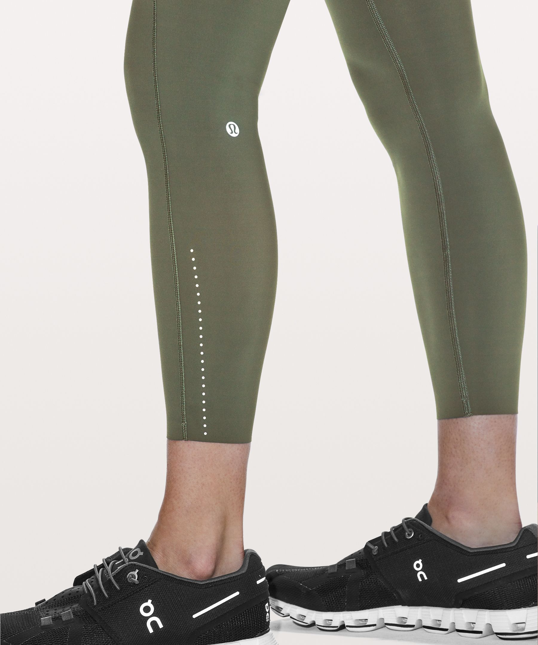 LULULEMON WOMEN'S LEGGING Fast & Free HR Tight 24 *Fleece Dark Olive - Size  L £55.00 - PicClick UK