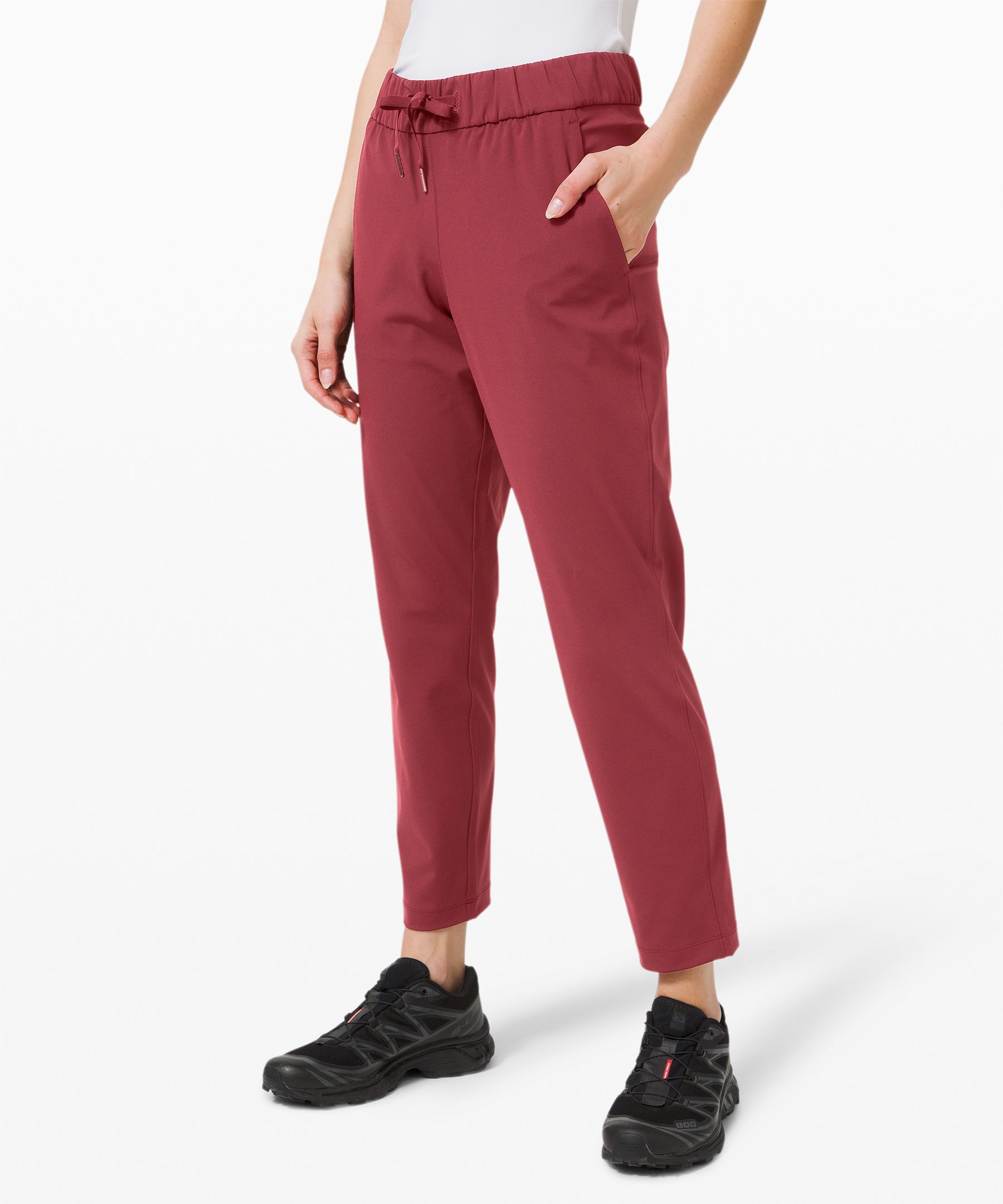 Lululemon On The Fly 7/8 Pant 27" In Red