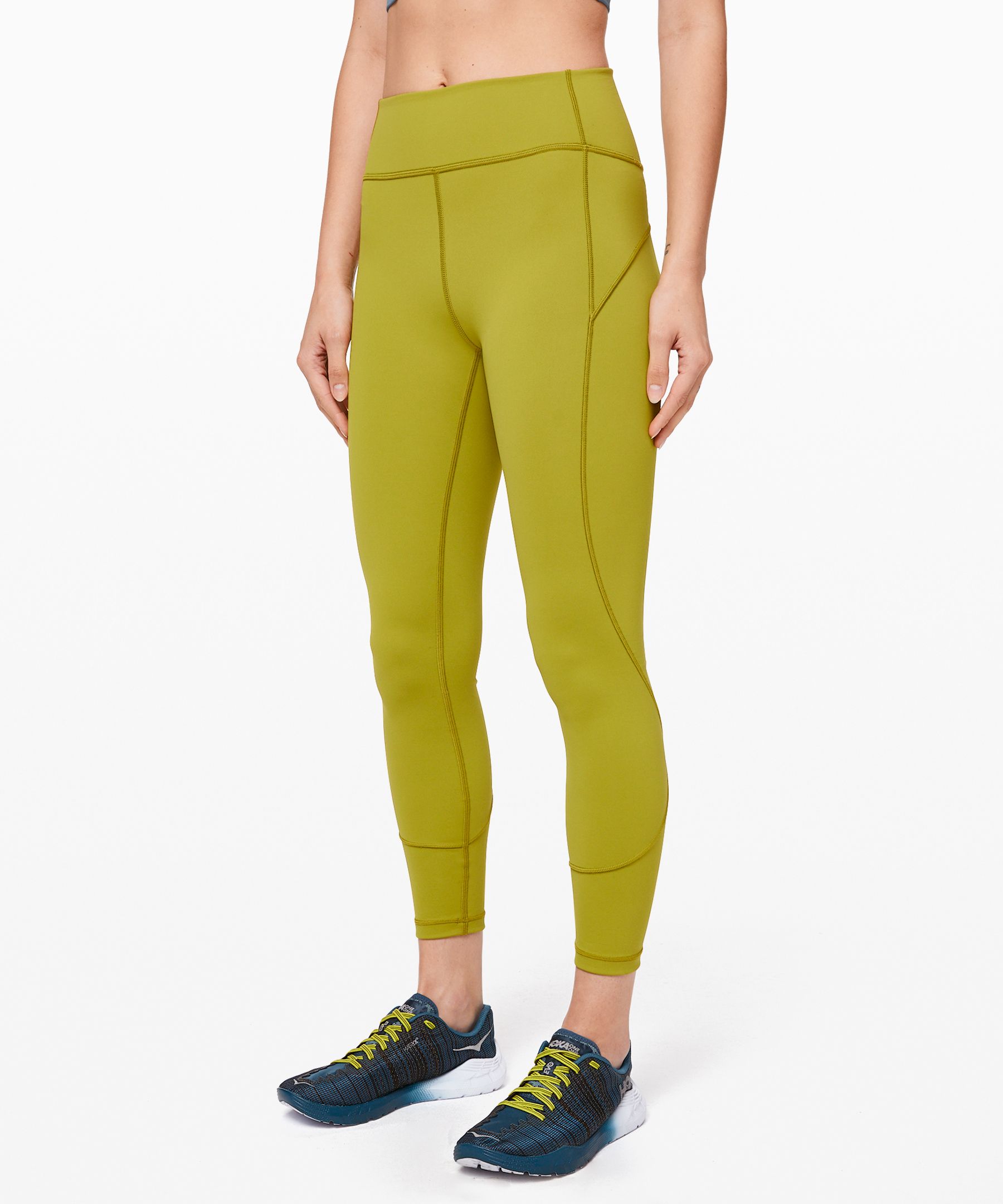 Lululemon In Movement Tight 25 *everlux In Golden Lime