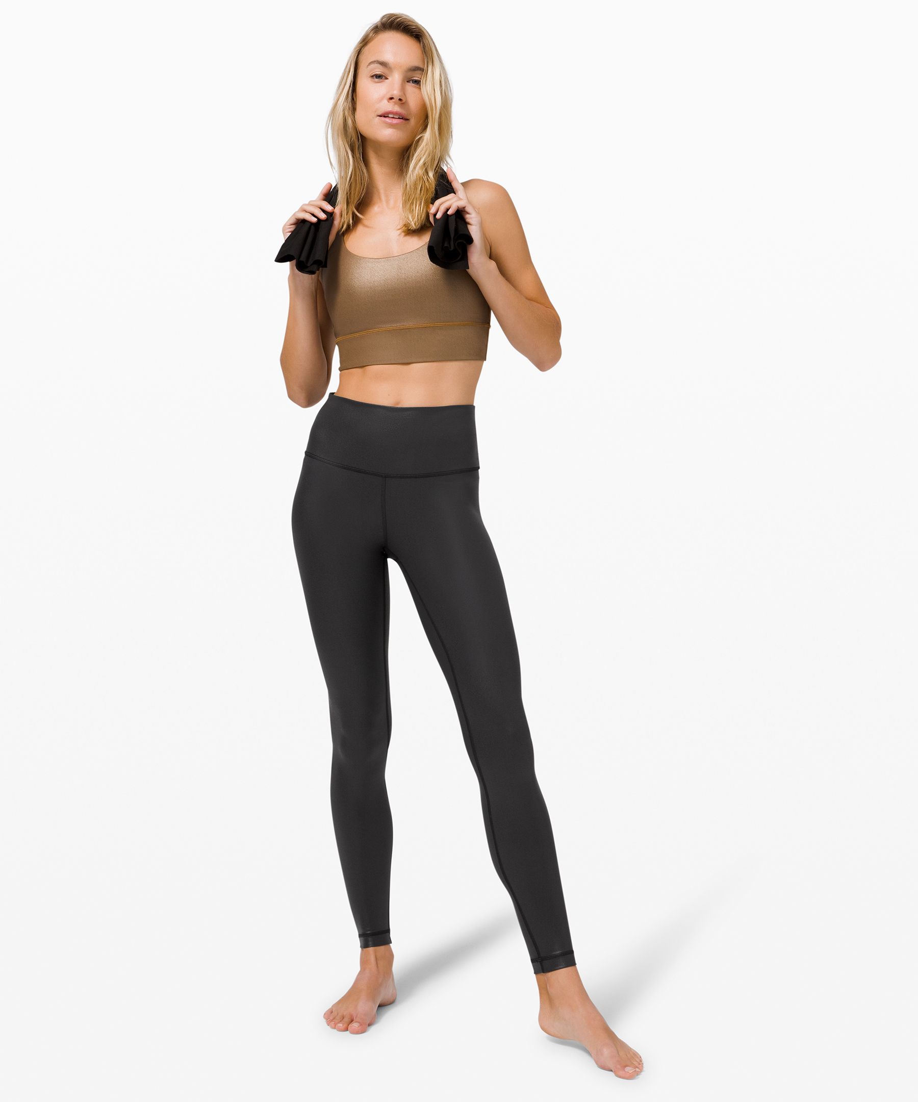 NEW LULULEMON Wunder Under 28 Tight 4 Luminosity Foil Black