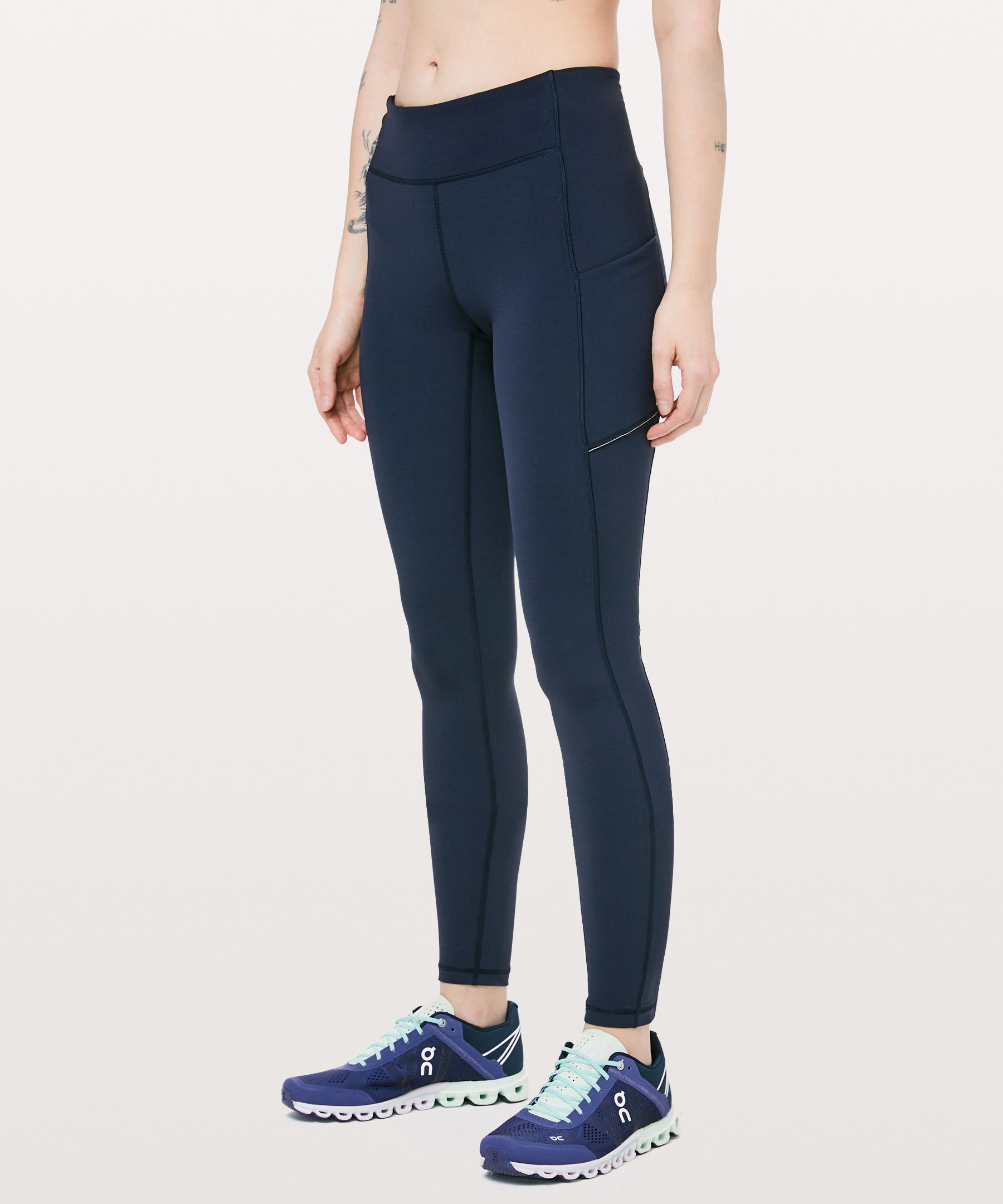 Lululemon Fast And Free Reflective High-rise Tights 31" In True Navy