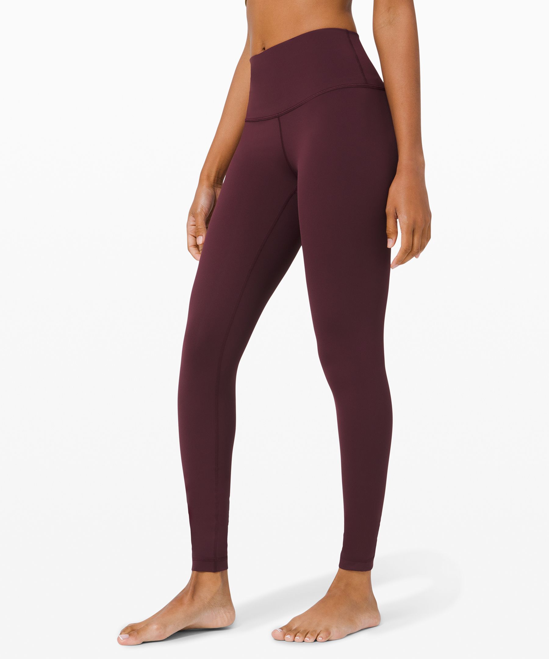 burgundy lululemon leggings