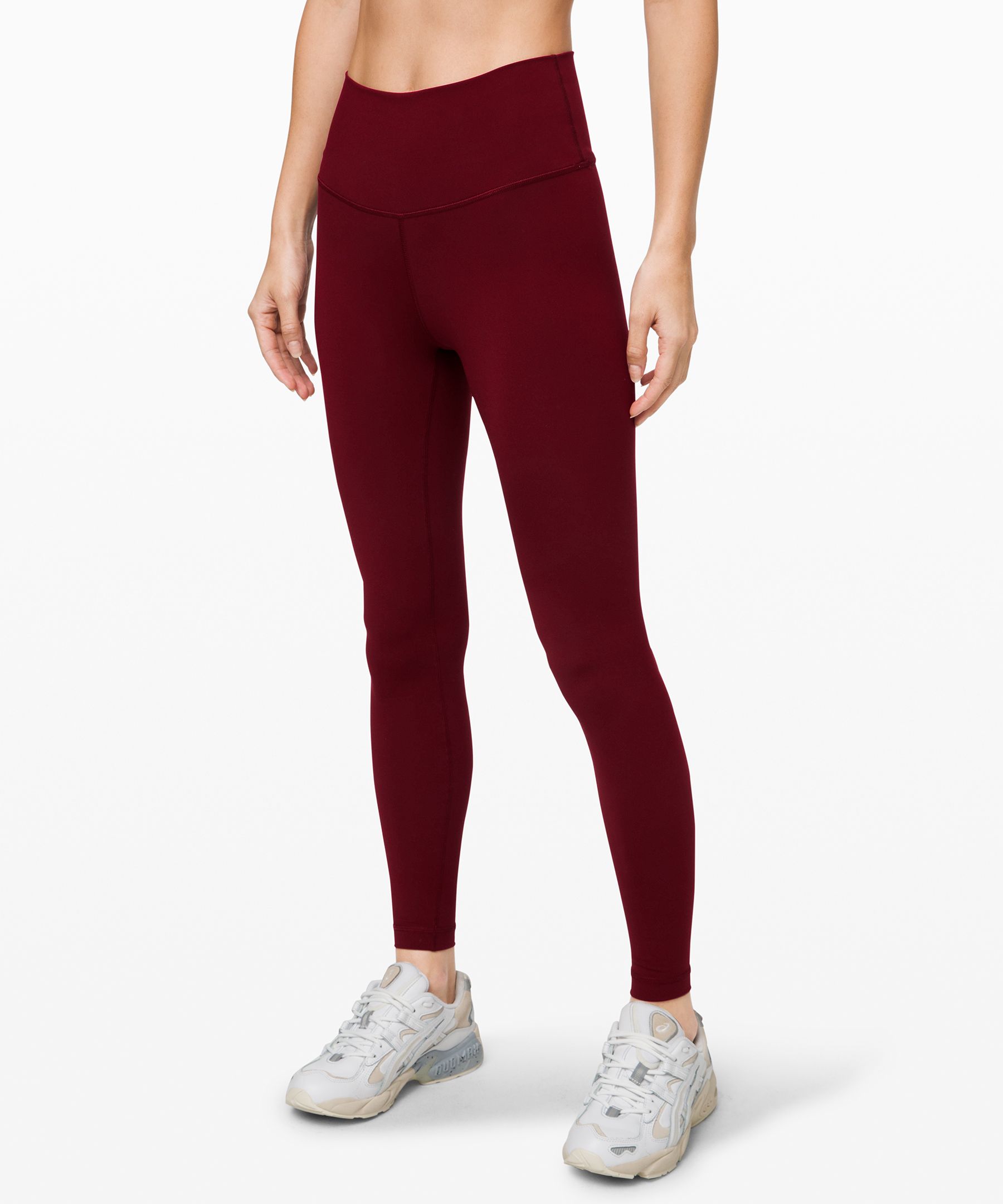 Lululemon Wunder Under High-rise Tight 28" *brushed Full-on Luxtreme In Deep Rouge