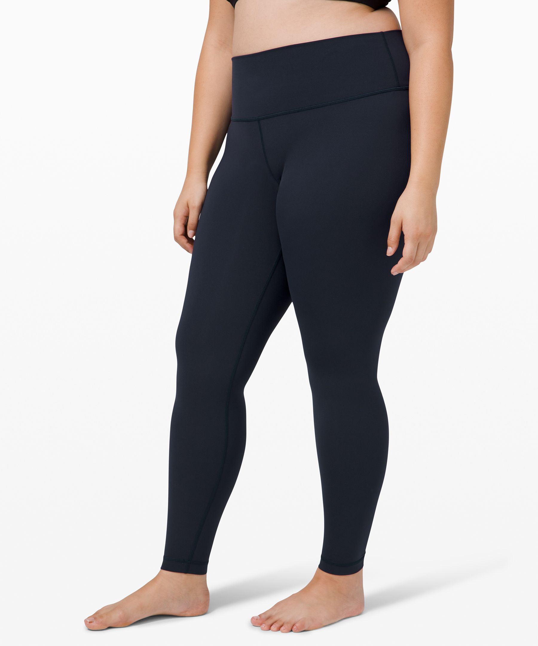 Lululemon Wunder Under High-rise Tights 28" Brushed Full-on Luxtreme In True Navy