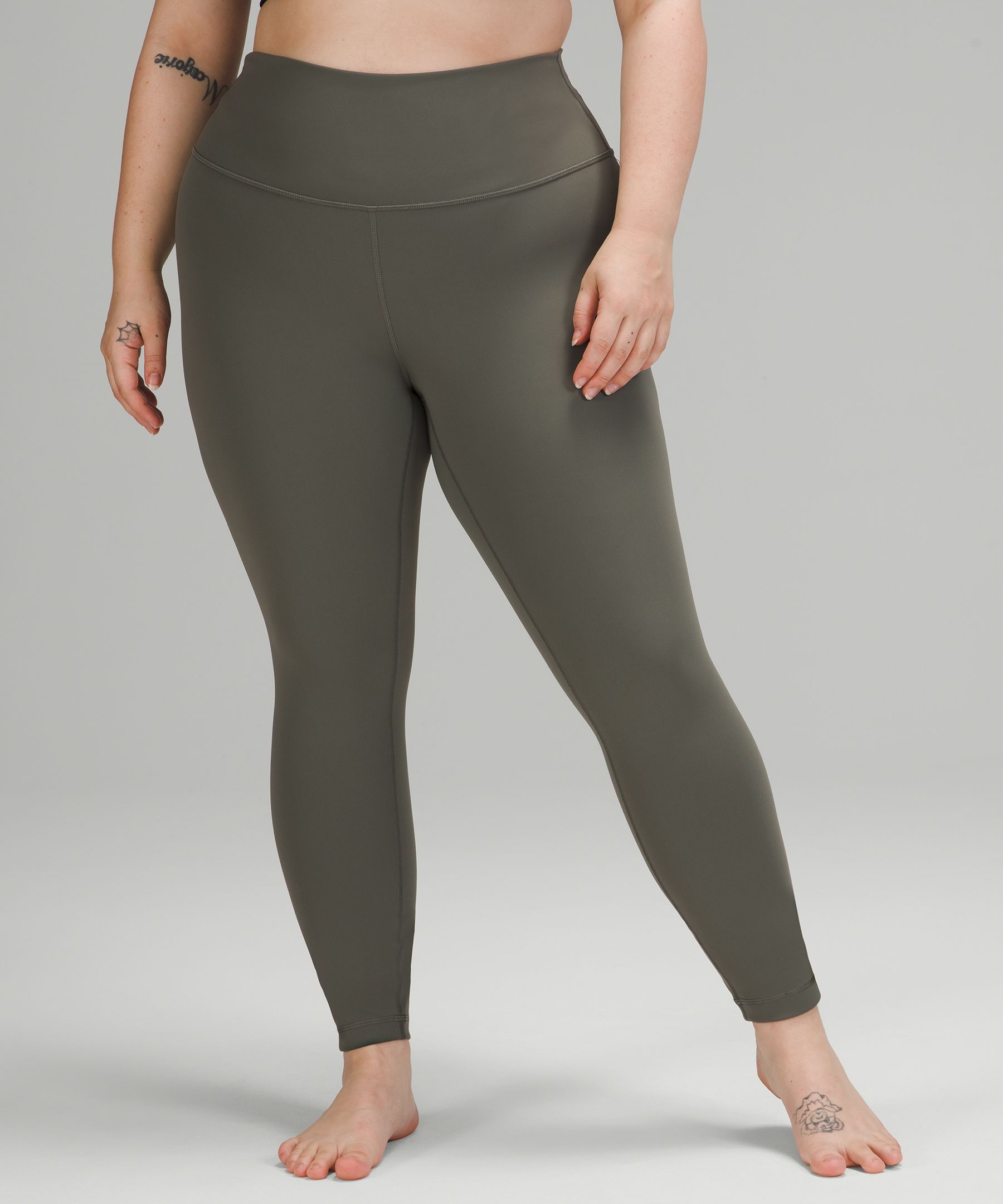 Lululemon Wunder Under High-rise Tights 25" Luxtreme In Grey Sage