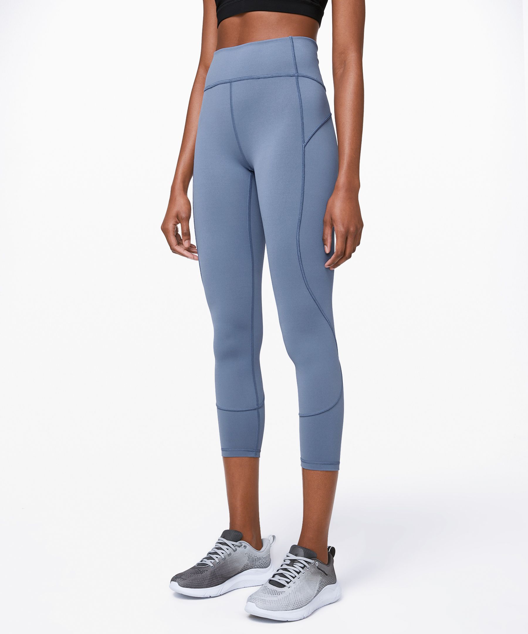 Lululemon In Movement 7/8 Tight *Everlux 25 Mineral Blue Leggings Size 10