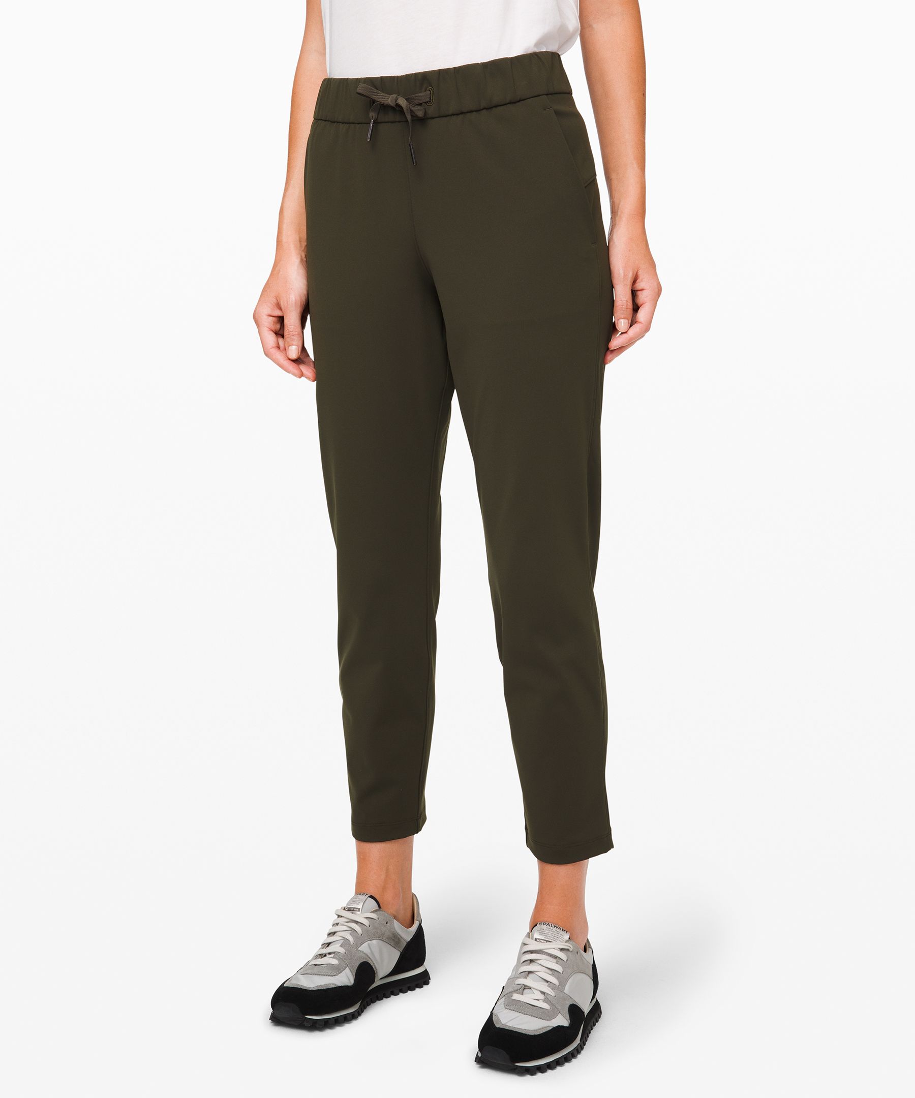 Lululemon On The Fly 7/8 Pant *27" In Dark Olive