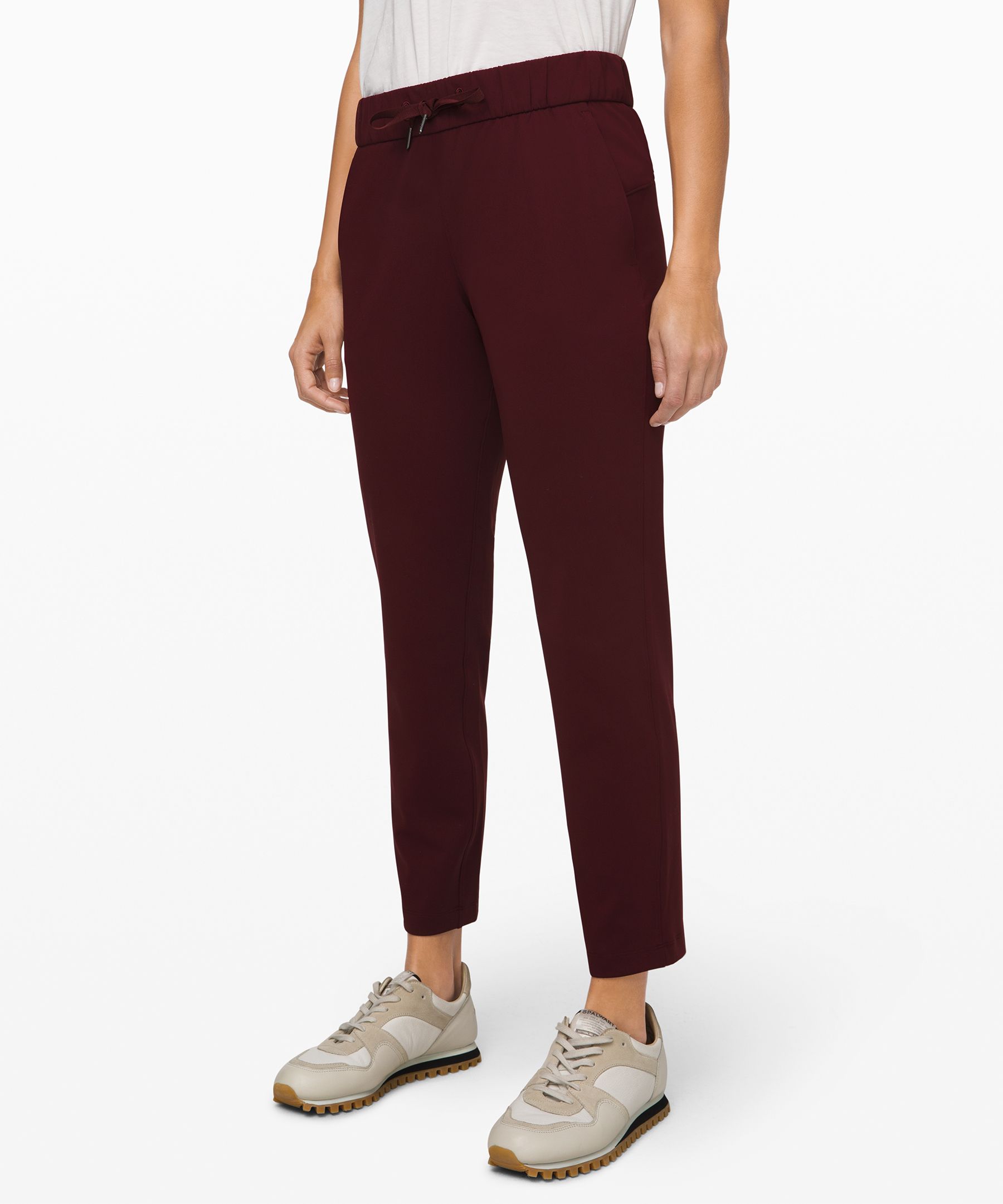 Lululemon On The Fly 7/8 Pant 27" In Garnet