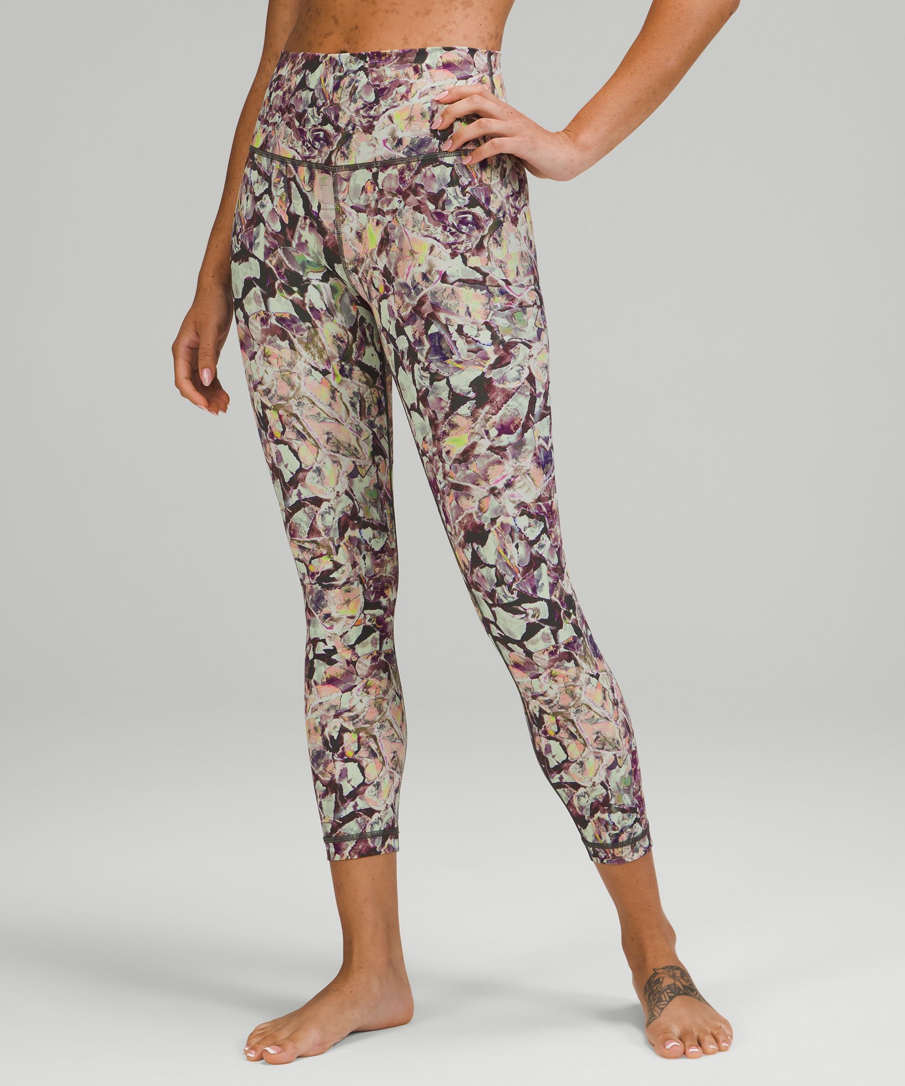 Lululemon Wunder Under High-rise Tights 25" Full-on Luxtreme In Terazzo Glaze