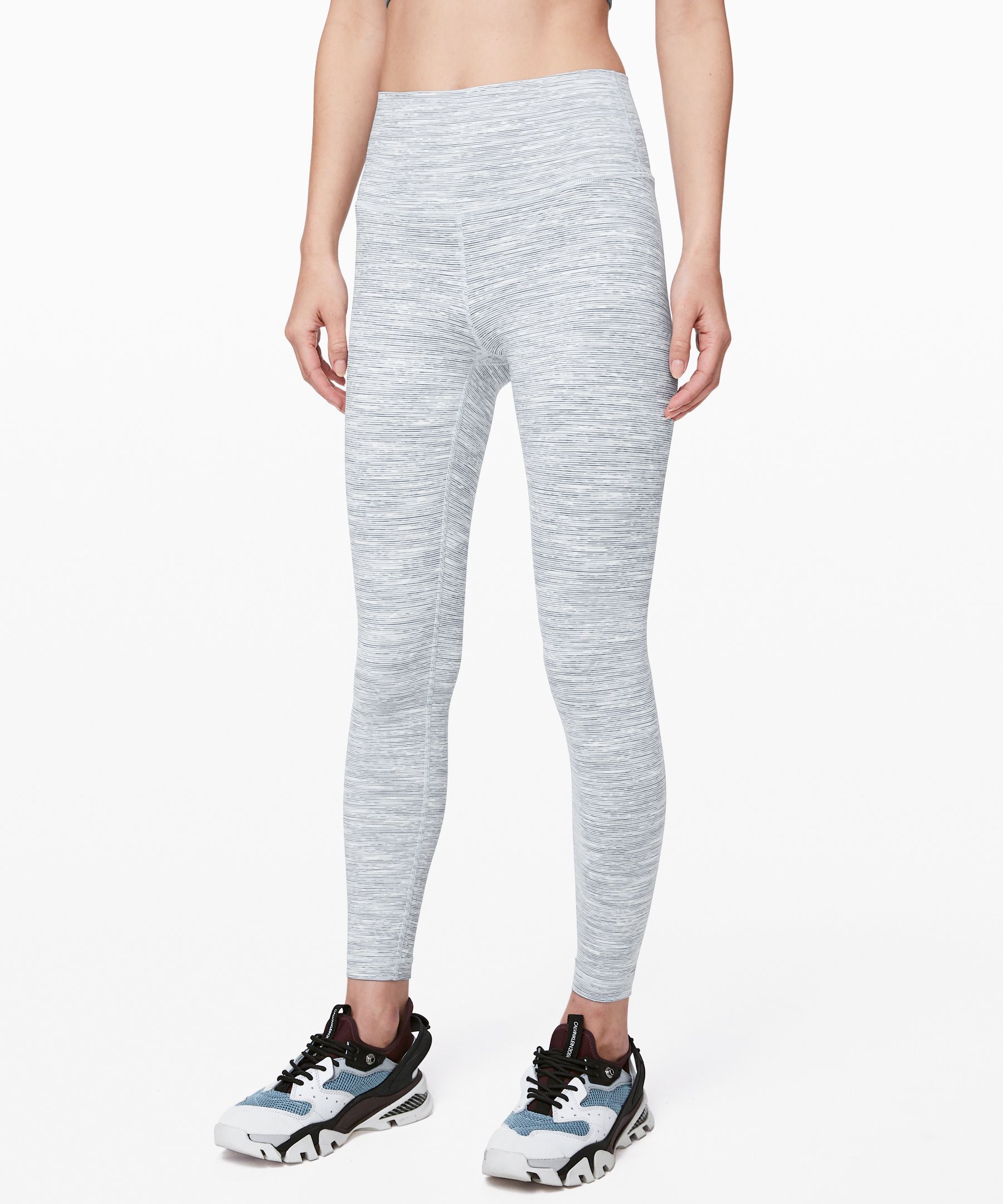 Lululemon Wunder Under High-rise Tight 25" *full-on Luxtreme In Wee Are From Space Sheer Blue Chambray