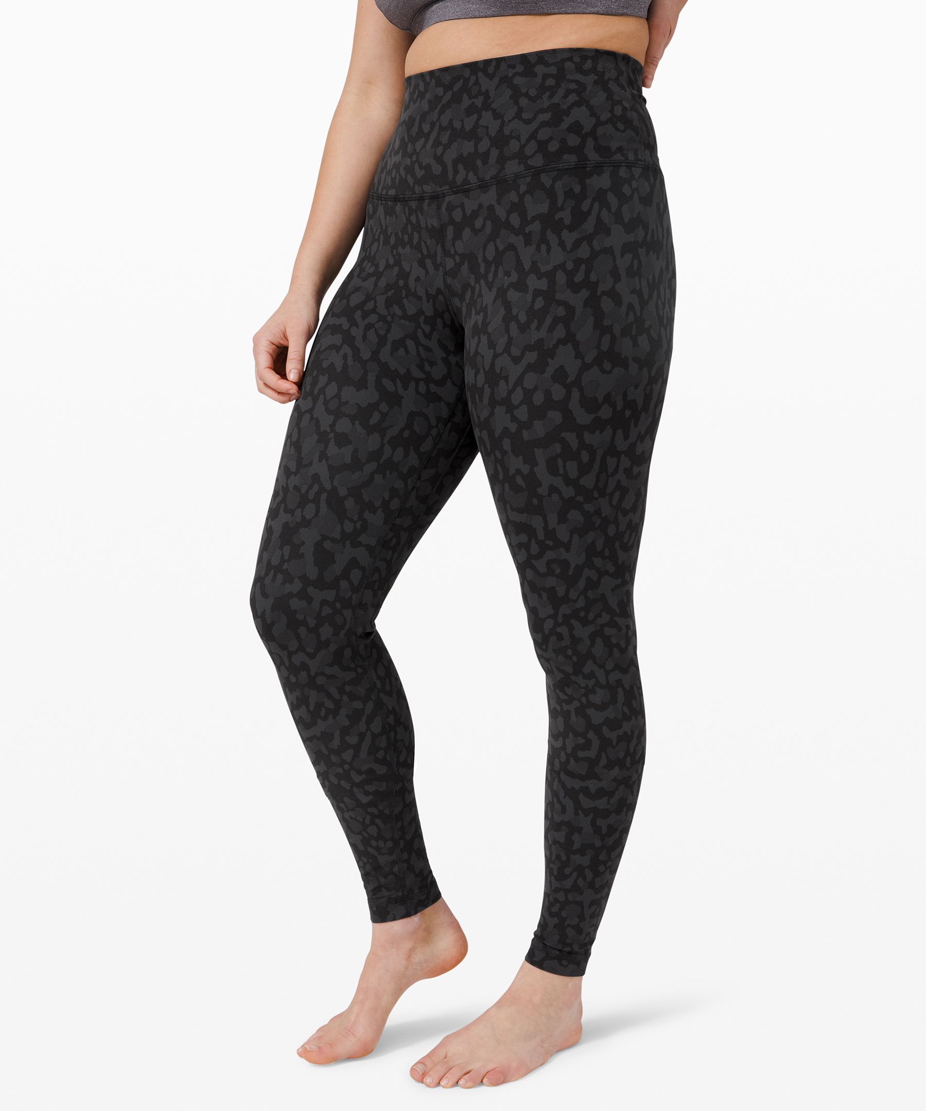 NWT Lululemon Align Pant Size 4 Leopard Camo Deep Coal Multi 25” Sold Out!