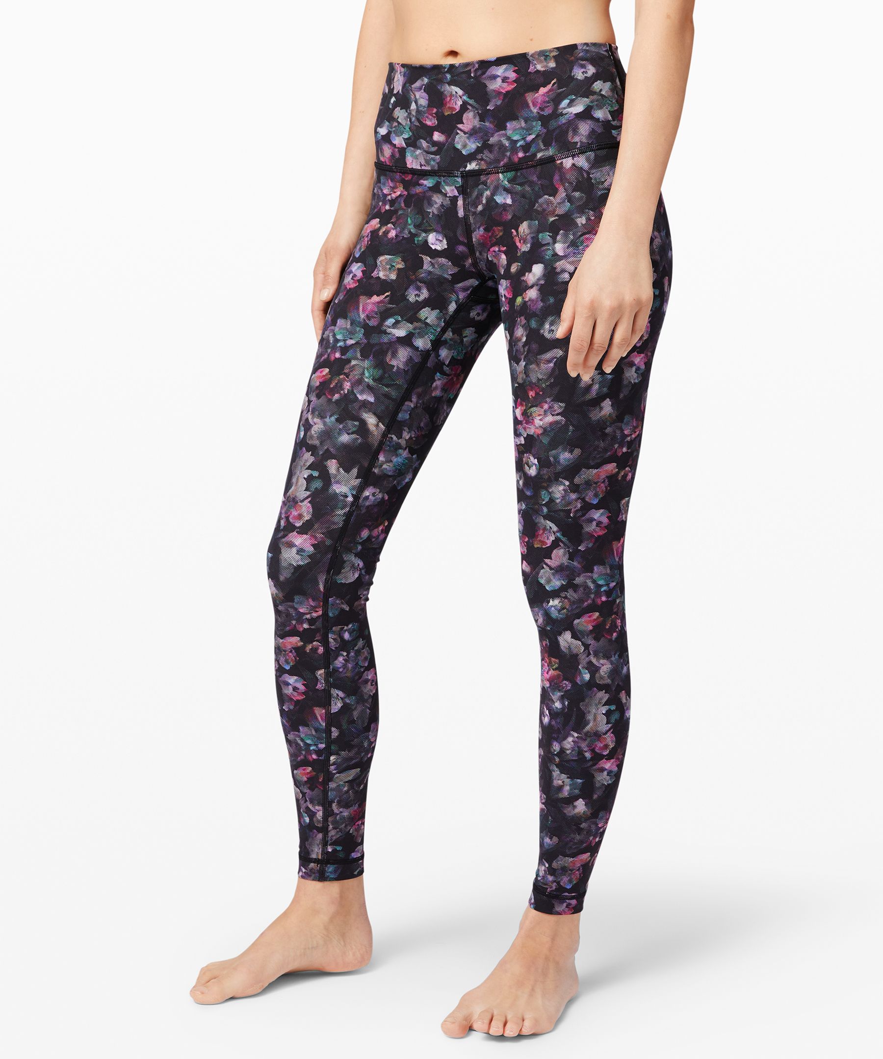 Lululemon Wunder Under High-Rise Tight 25 *Full-On Luxtreme Flower Pop  White.