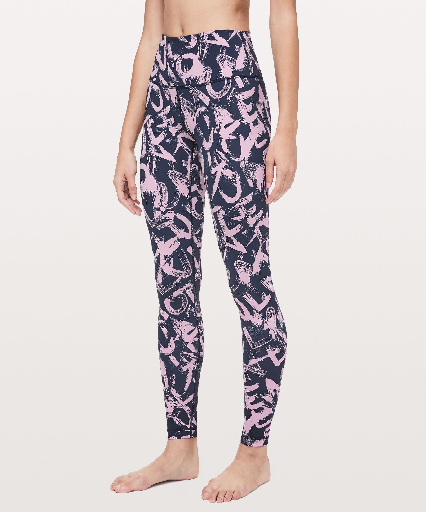 Lululemon Wunder Under High-rise Tight *full-on Luxtreme 28" In Graffiti Pop Antoinette True Navy