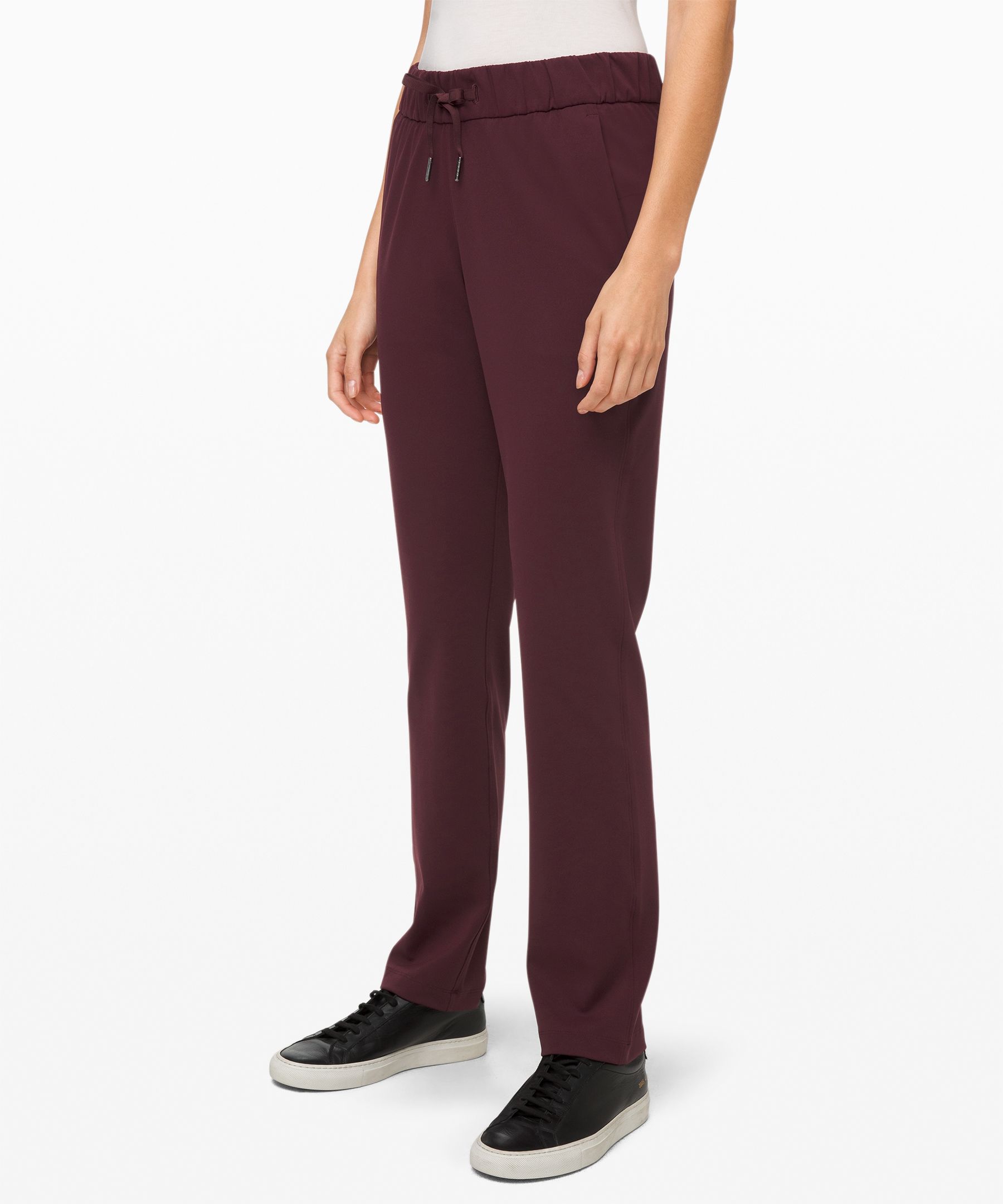 Lululemon On The Fly Pant Full Length 31" *online Only In Burgundy