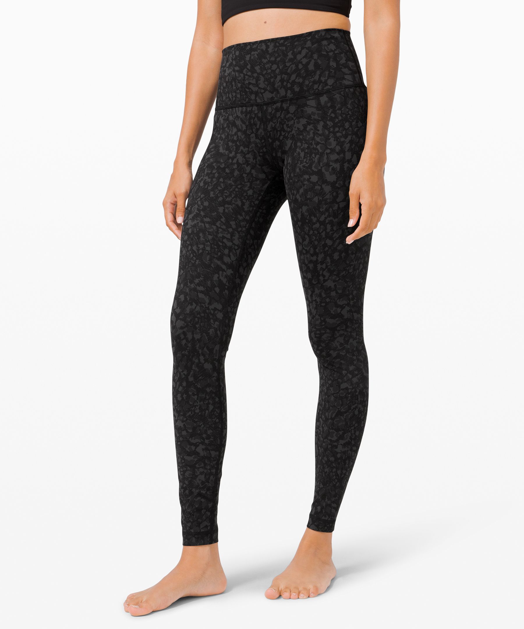 Lululemon Wunder Under Pant Parallel Stripe Black Whi… - Gem