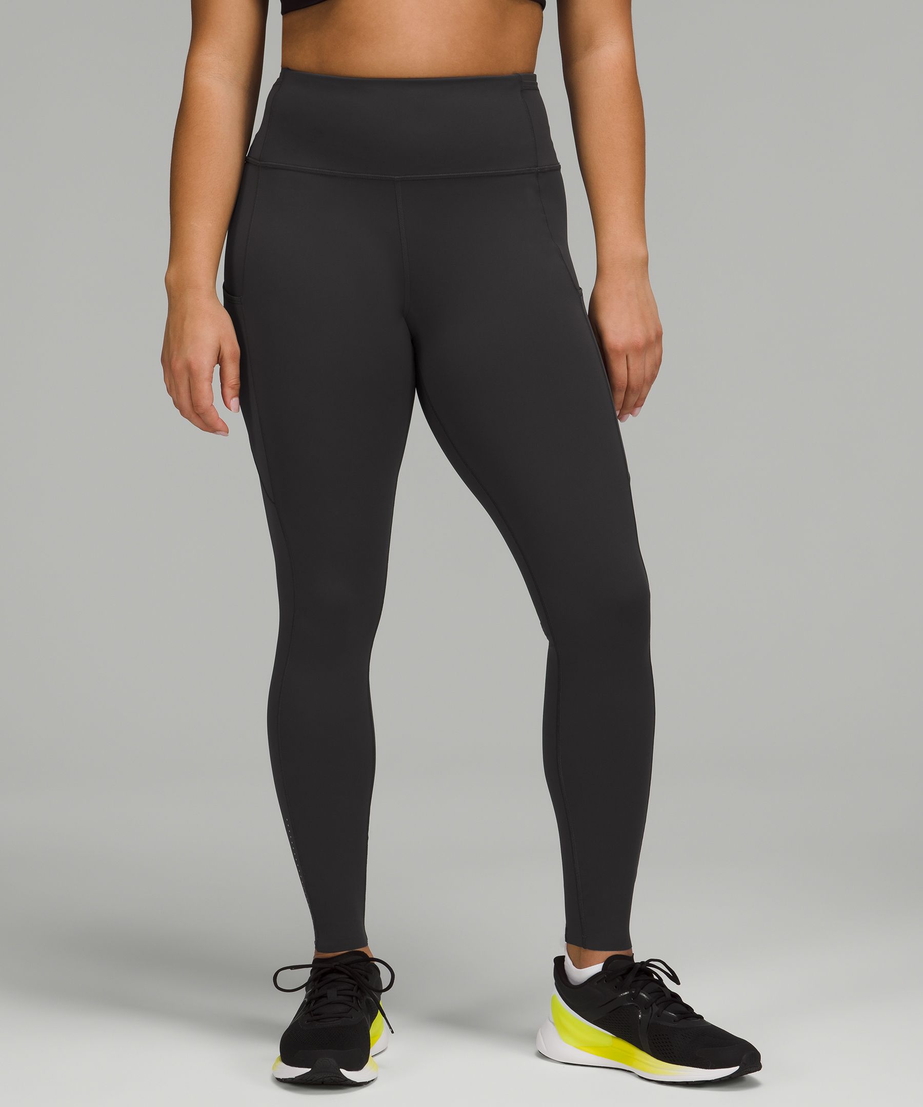 Lululemon Align Ribbed Panel High-Rise Tight 25 - Black - lulu fanatics