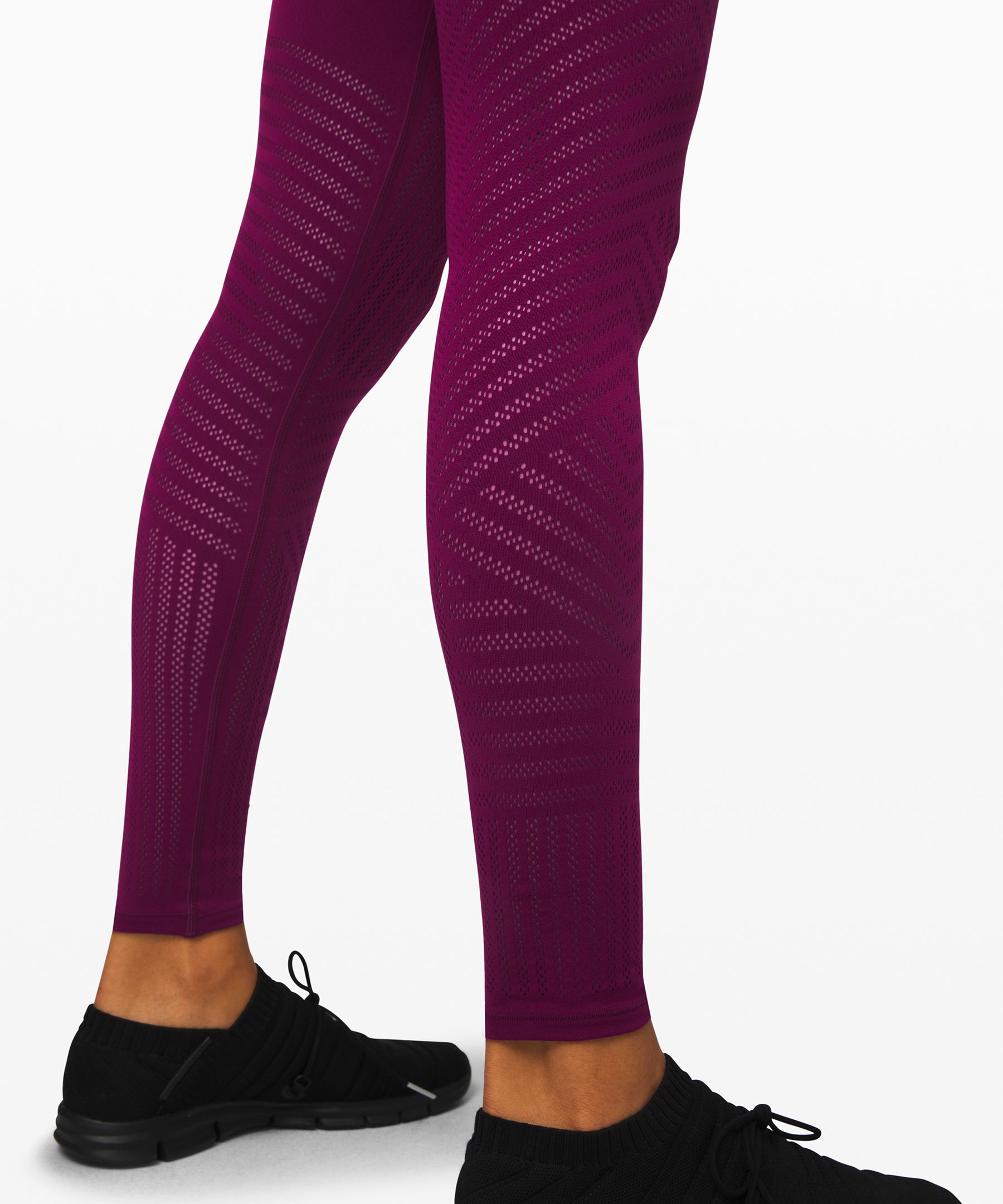 lululemon purple striped leggings