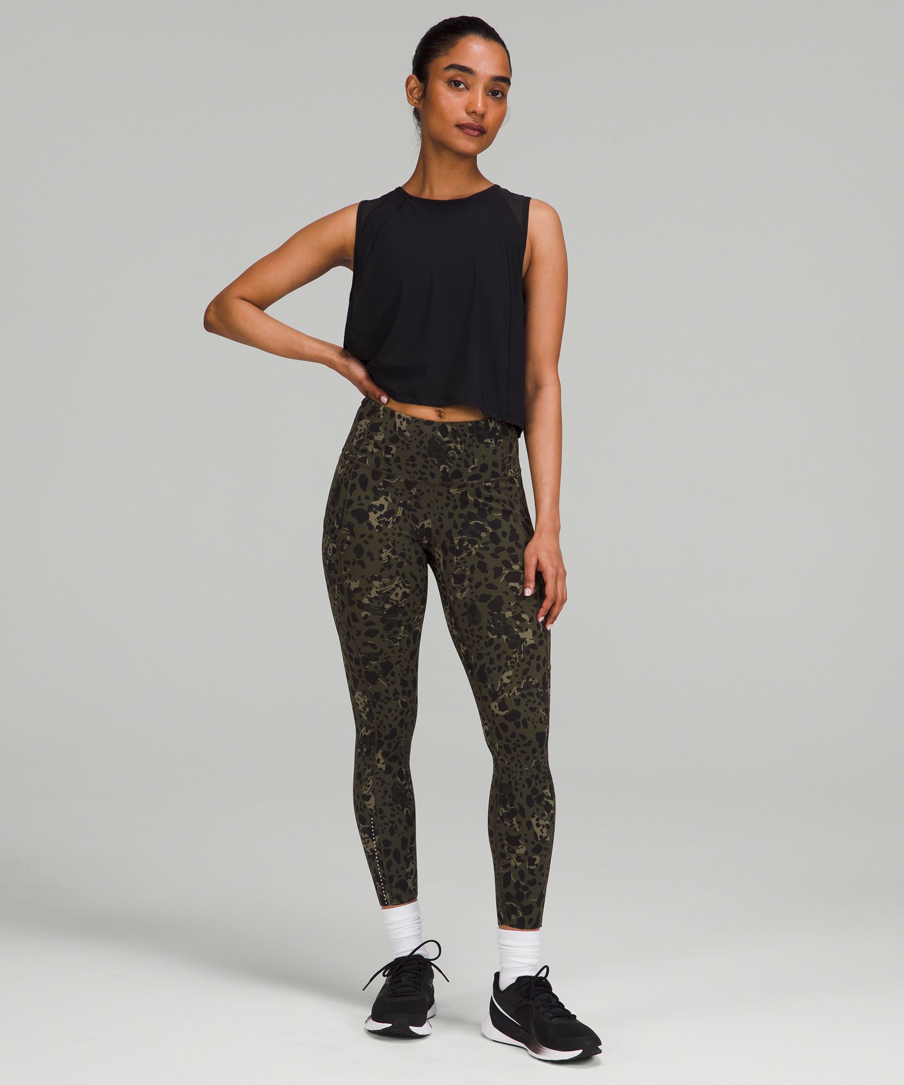 Cut Out Leopard Print Leggings Green – Model Express Vancouver