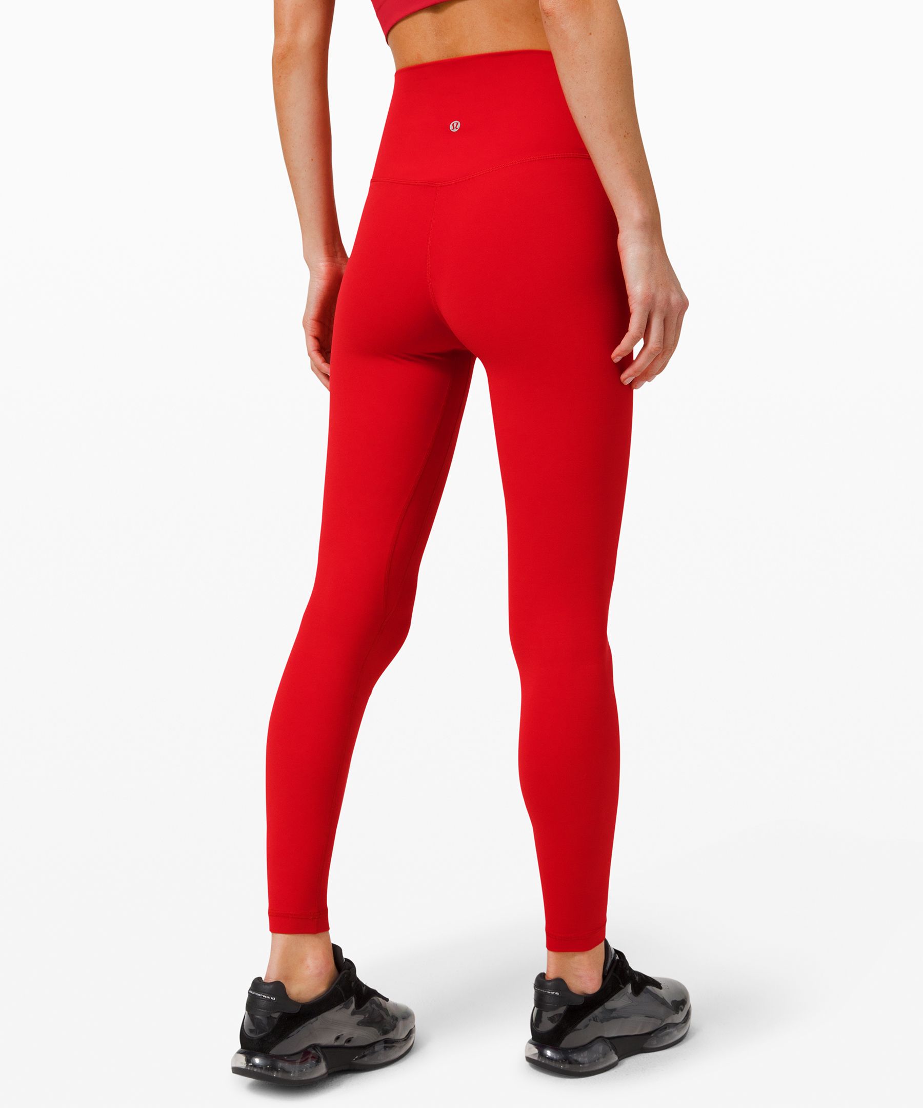 red yoga outfit