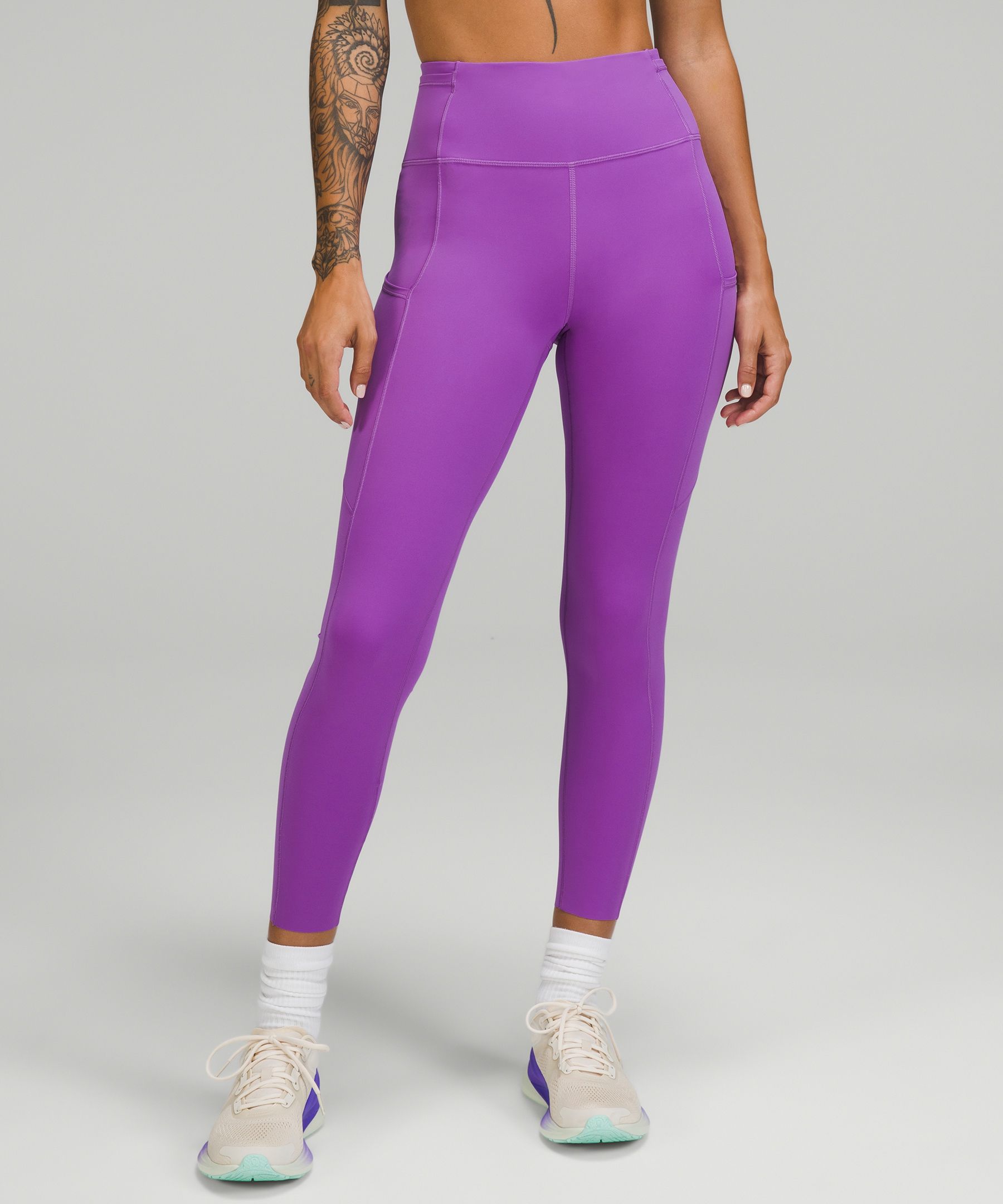 Lululemon Fast And Free High-rise Tights 25" In Moonlit Magenta