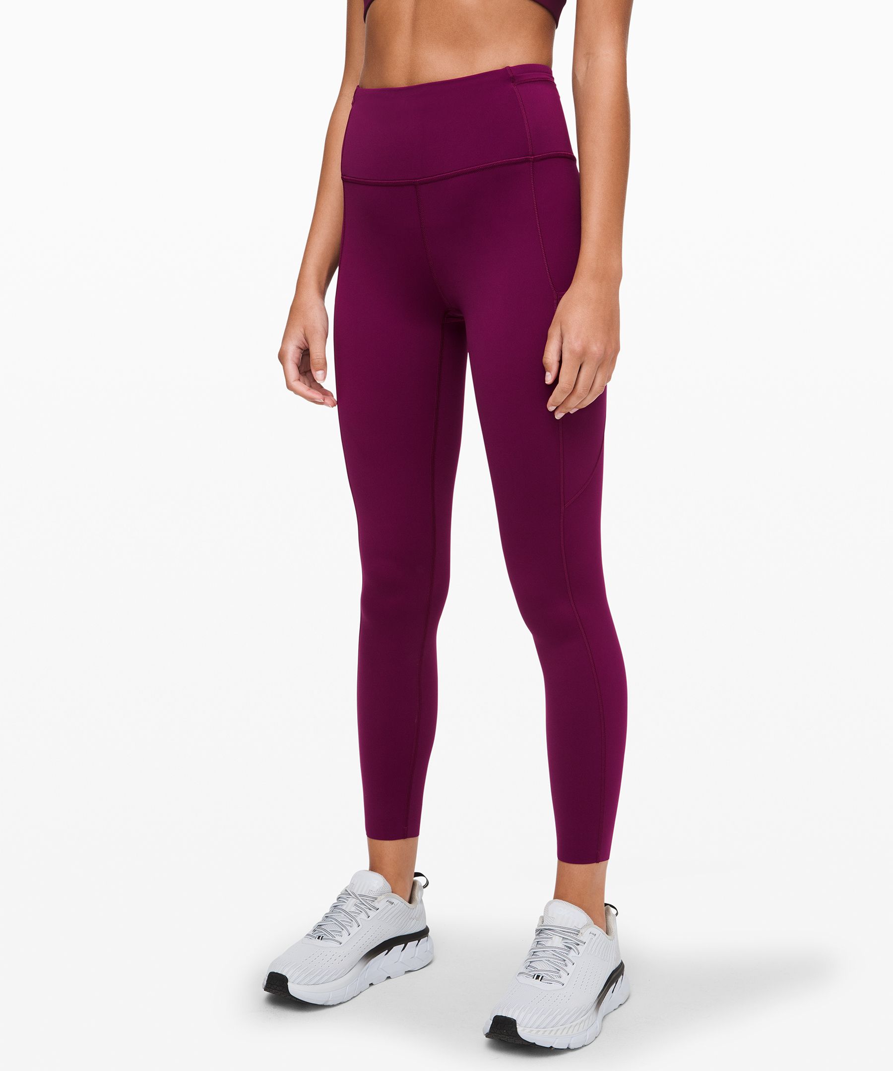 lululemon athletica, Other, Lululemon Fast And Free Maroon Leggings